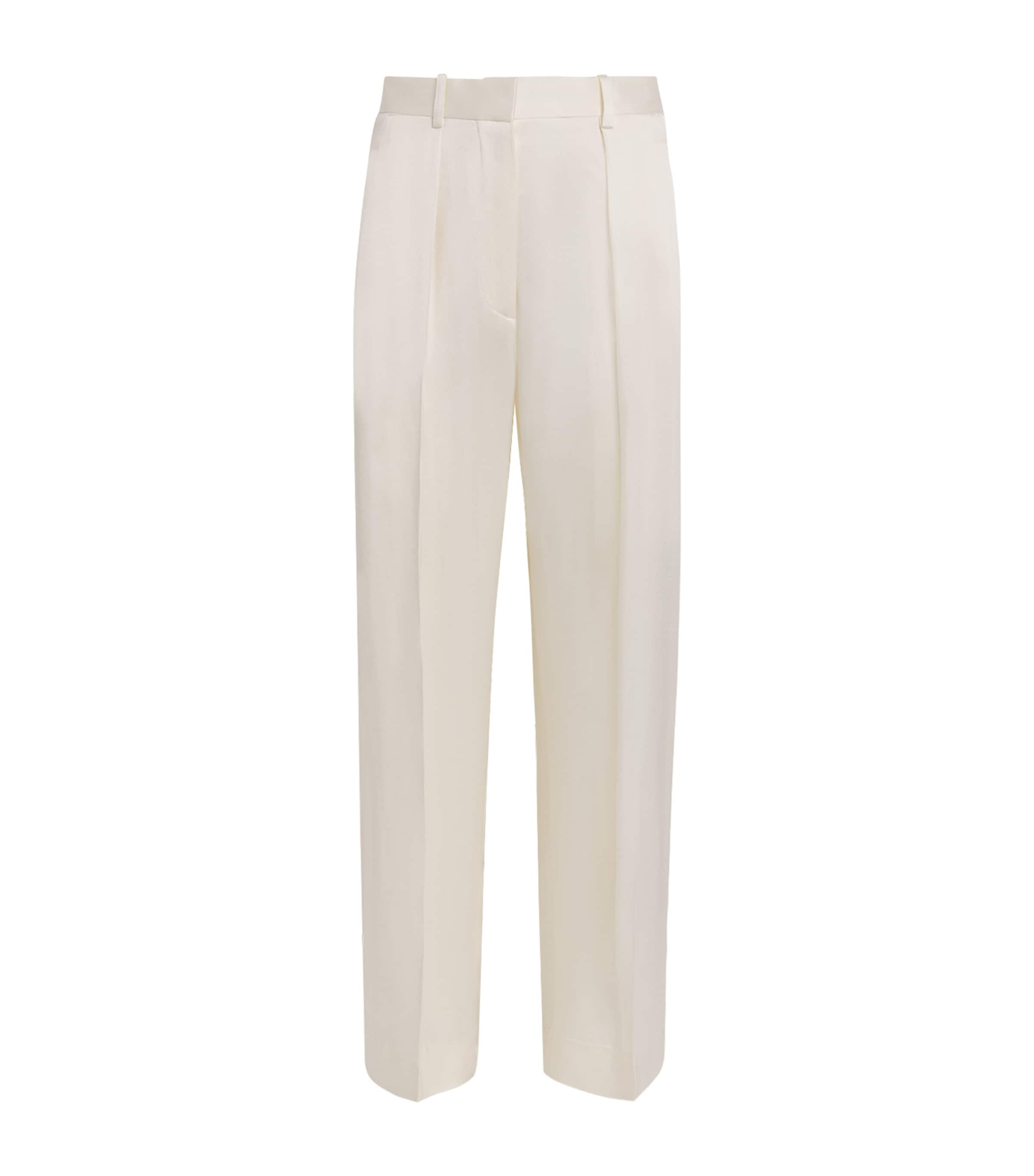 Satin Wide-Leg Trousers