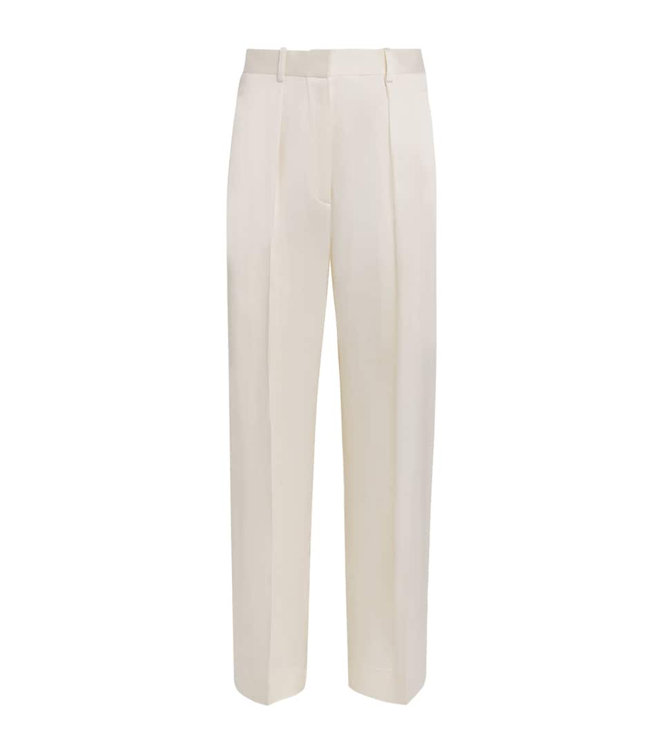 Satin Wide-Leg Trousers