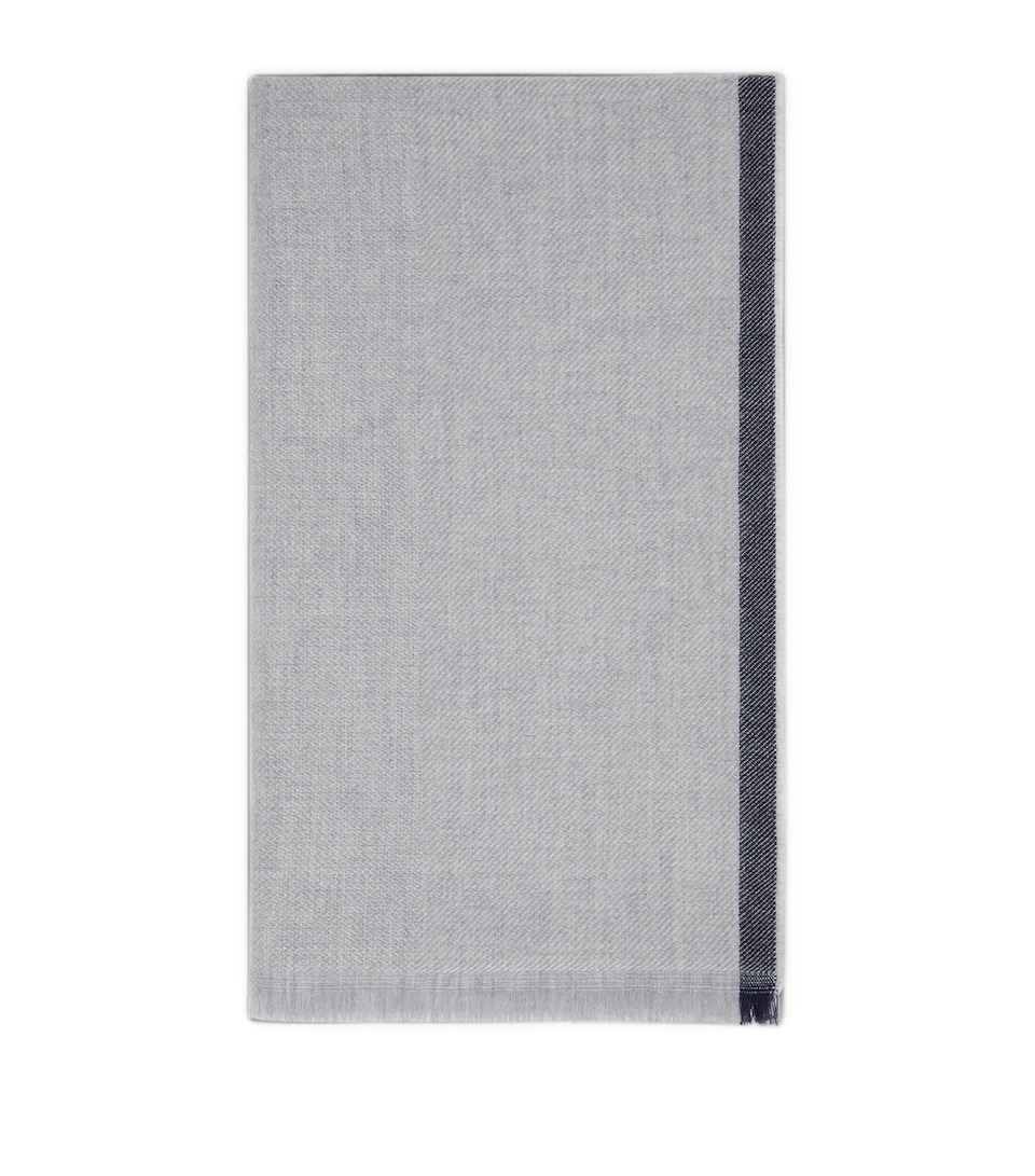 Wool-Cashmere Diagonal Scarf
