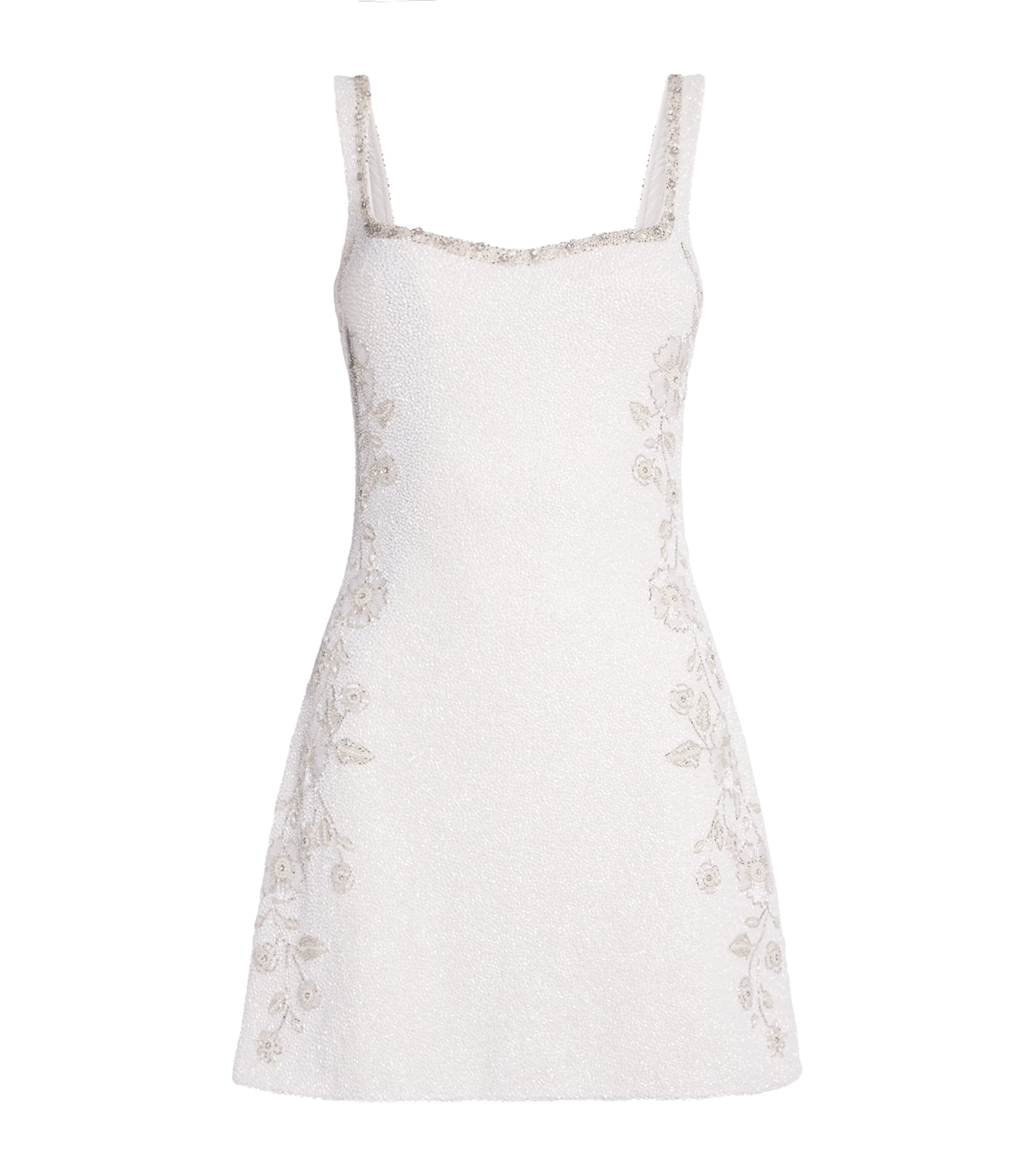 Clio Peppiatt Womens Embellished Twilight Mini Dress Ivory