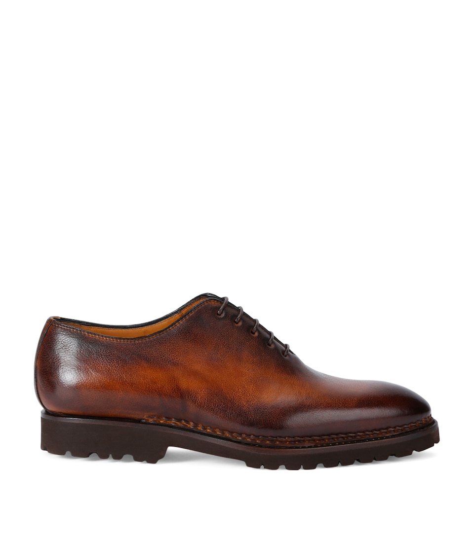 Bontoni Leather De La Ville Oxford Shoes Brown