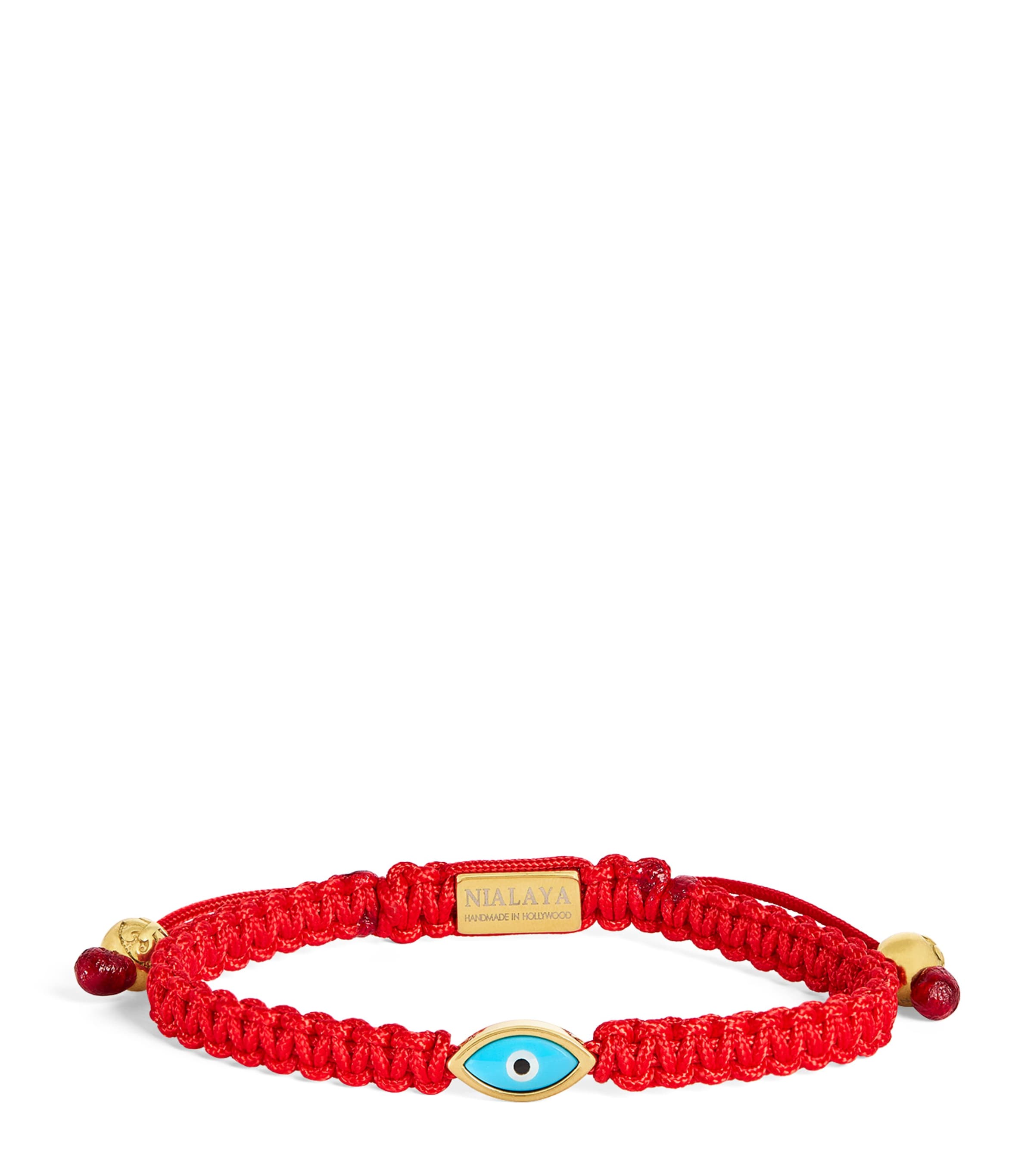 Nialaya Jewelry String Evil Eye Bracelet Red/gold