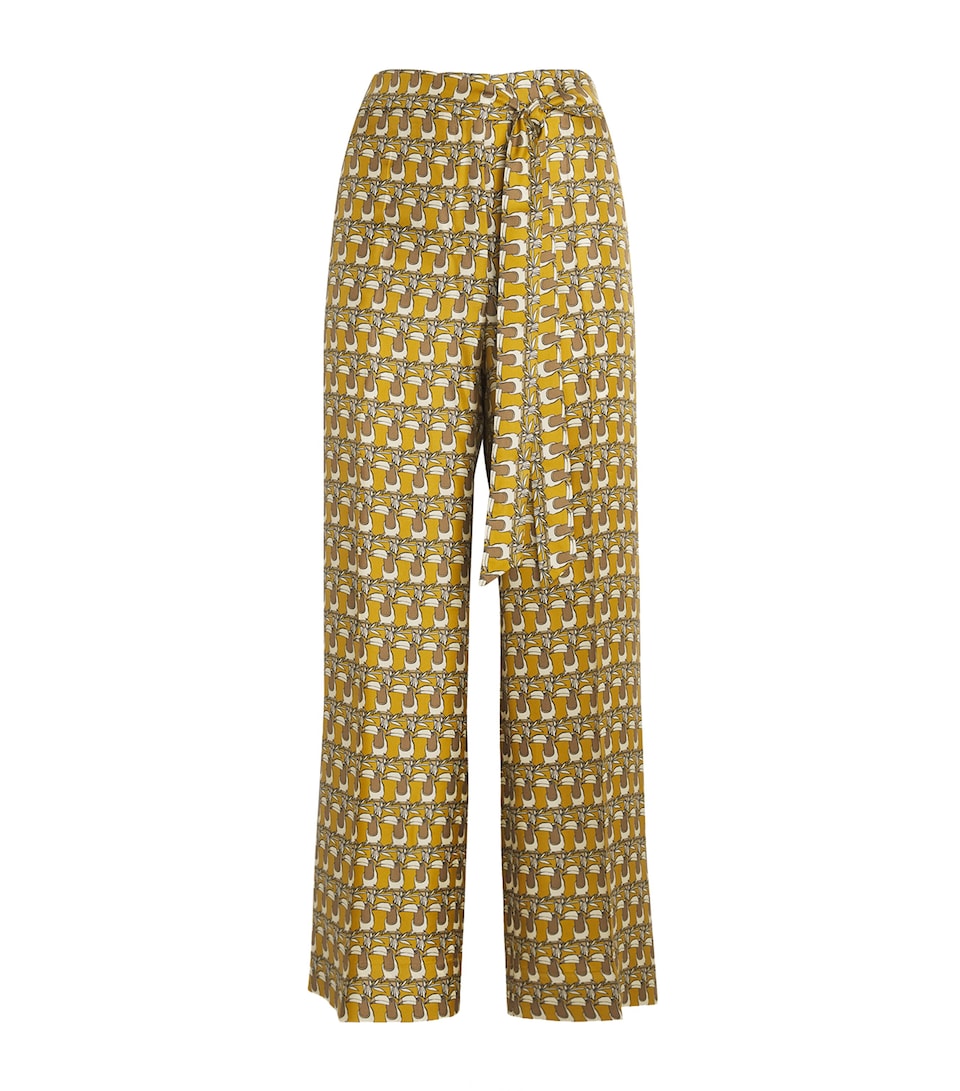 Silk Printed Trousers
