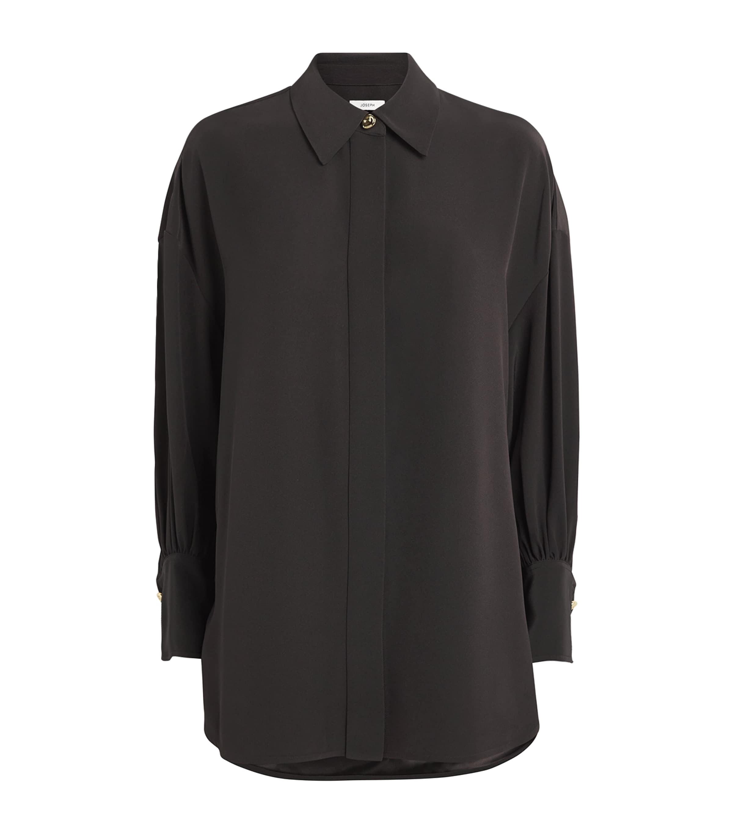 Joseph Womens Satin Camilia Blouse Cocoa