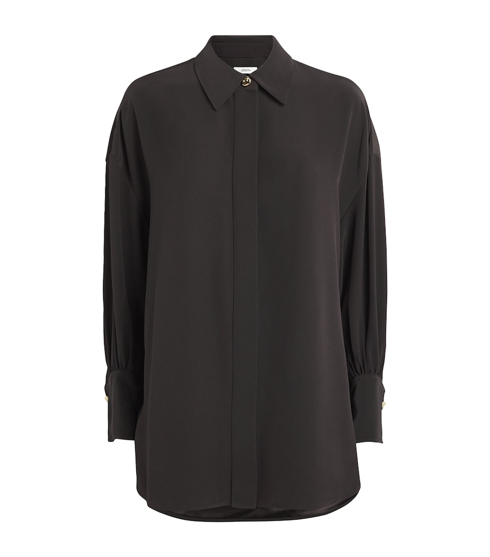Joseph Womens Satin Camilia Blouse Cocoa