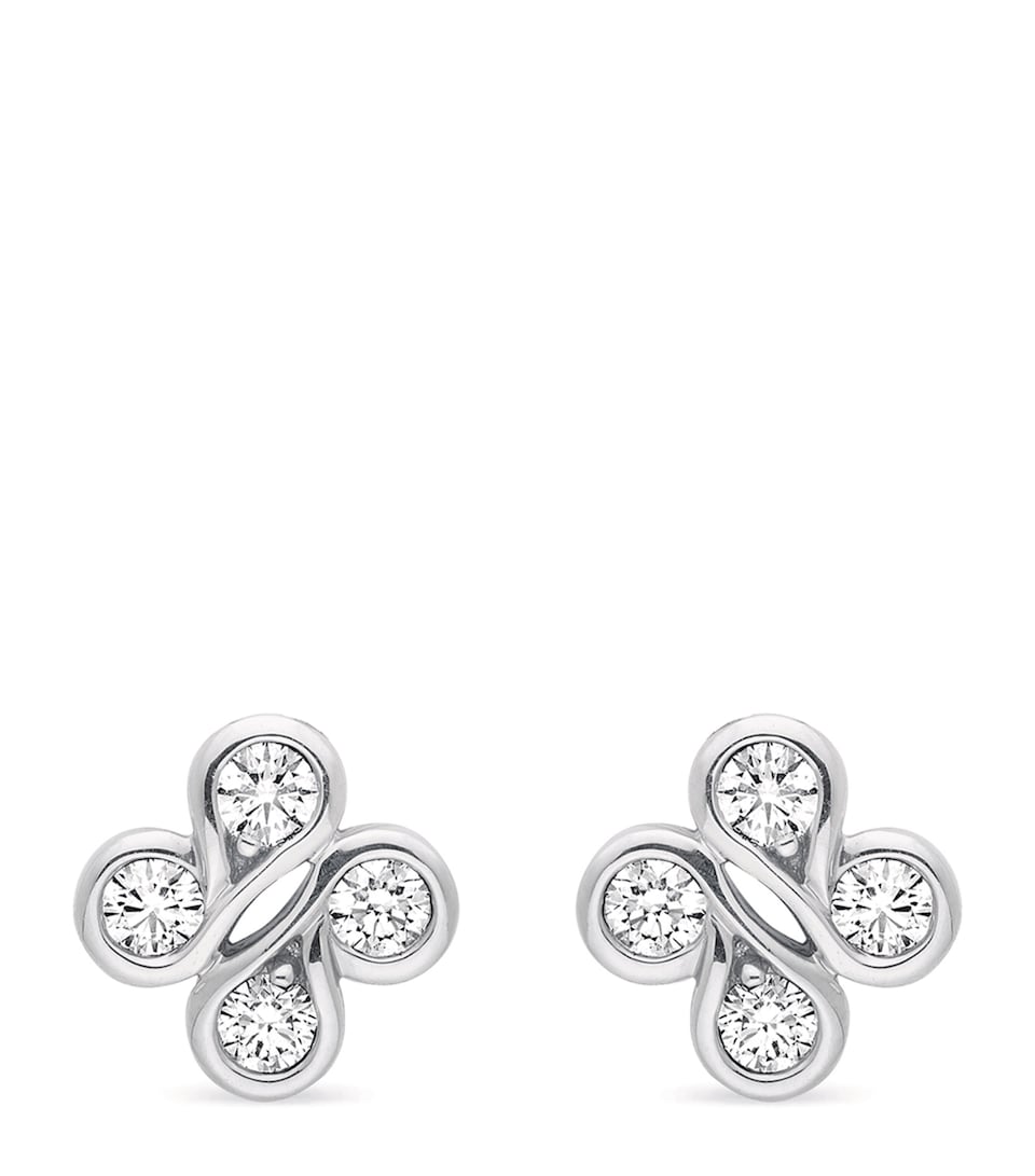 White Gold and Diamond Be Boodles Stud Earrings