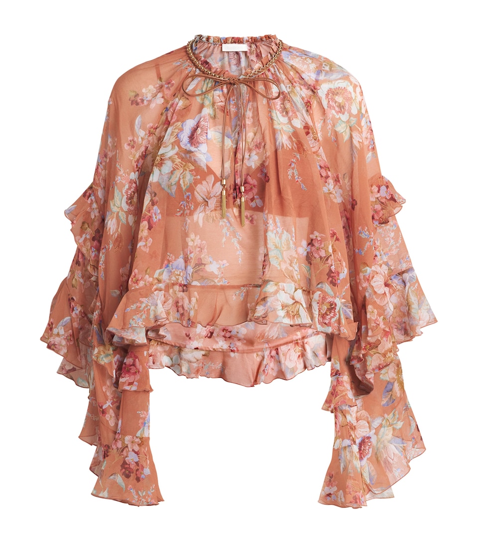 Cotton-Silk Floral Awaken Blouse