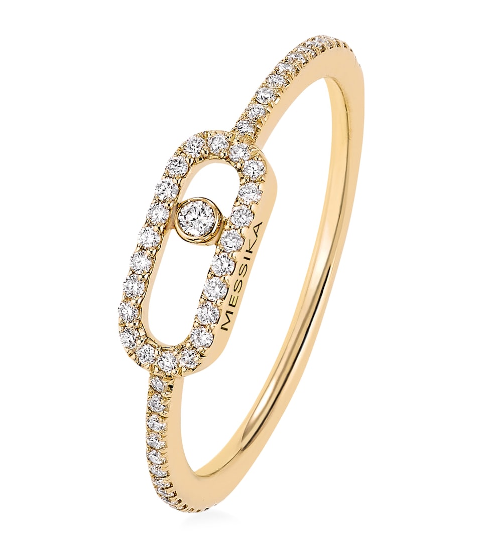 Messika Move Uno Yellow Gold and Diamond Ring Yellow Gold