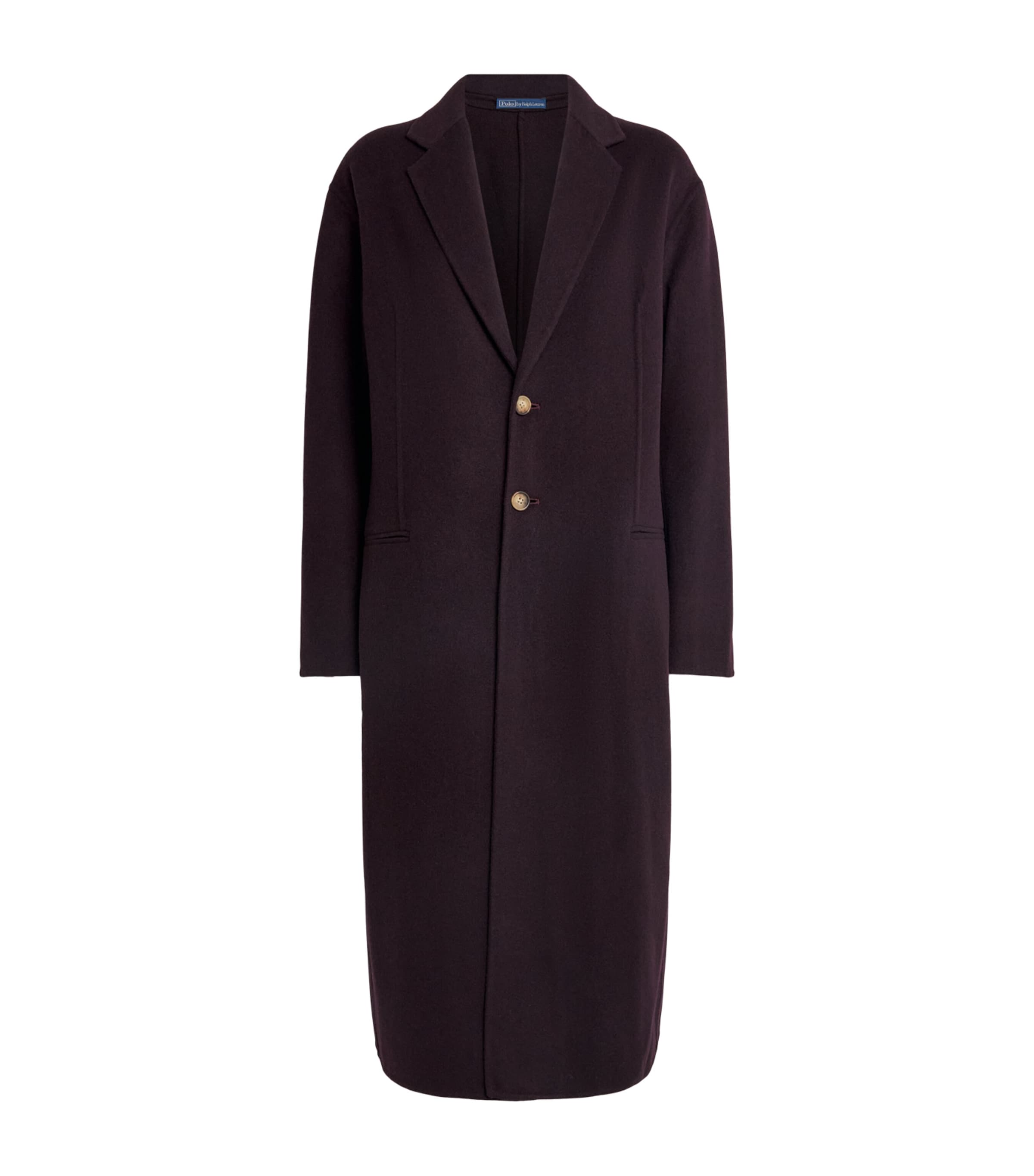 Polo Ralph Lauren Womens Wool Coat Mdnght Merlot Melnge