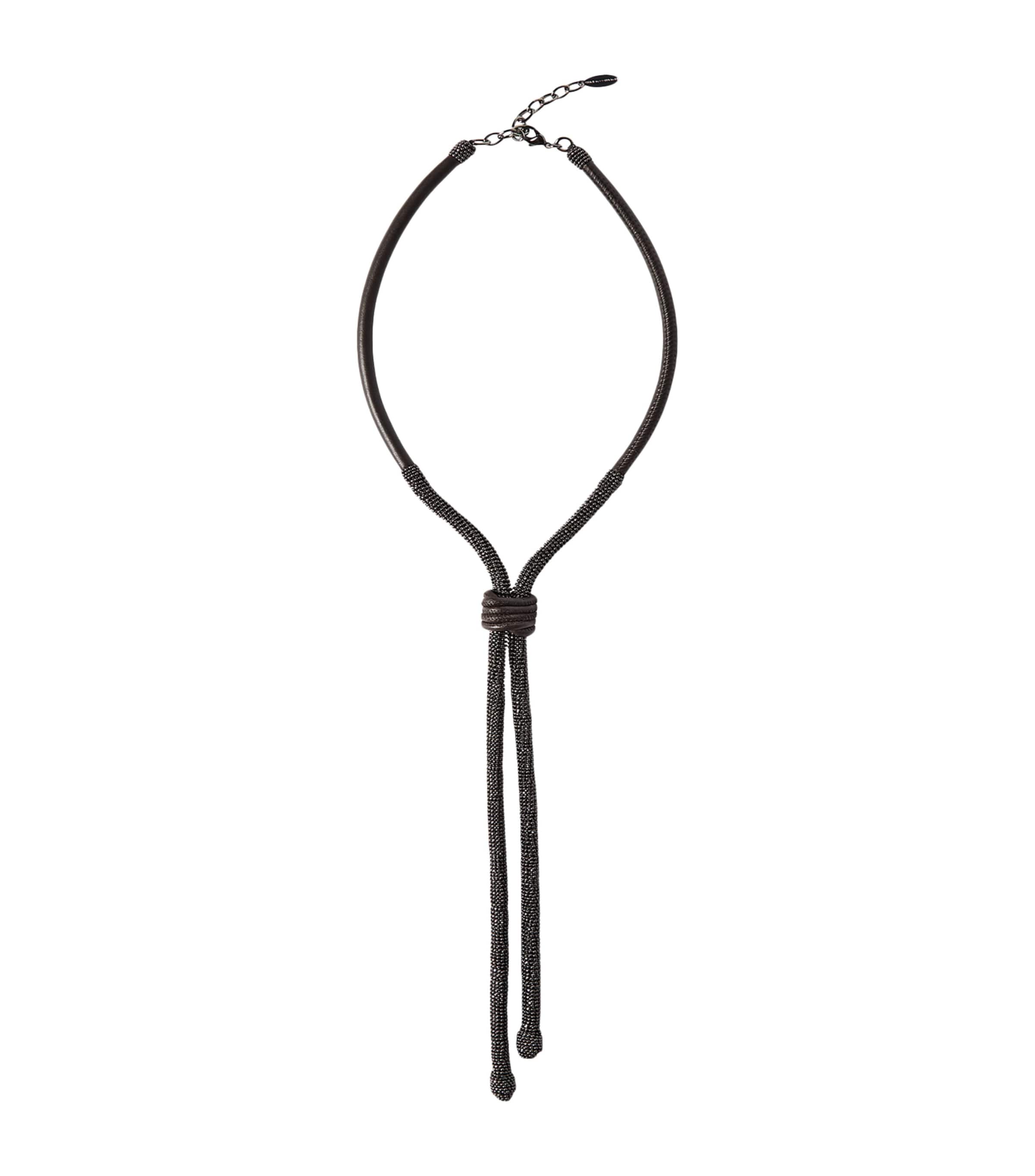 Brunello Cucinelli Leather Bolo Tie