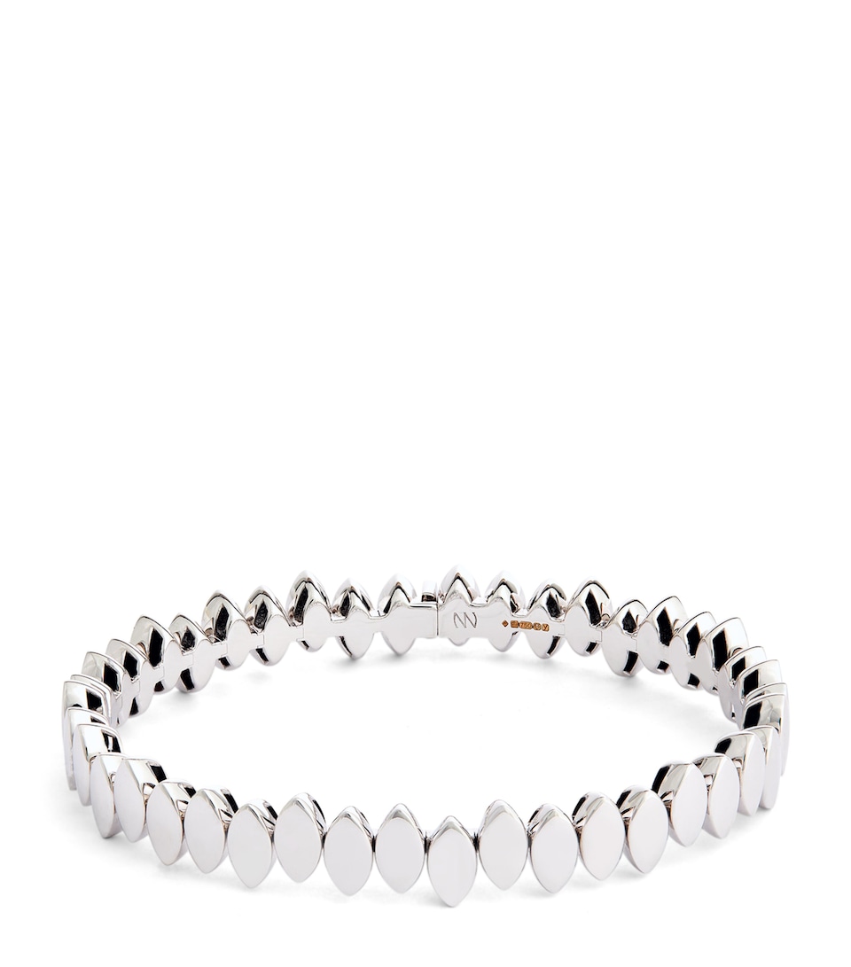 White Gold and Diamond Navette Bracelet