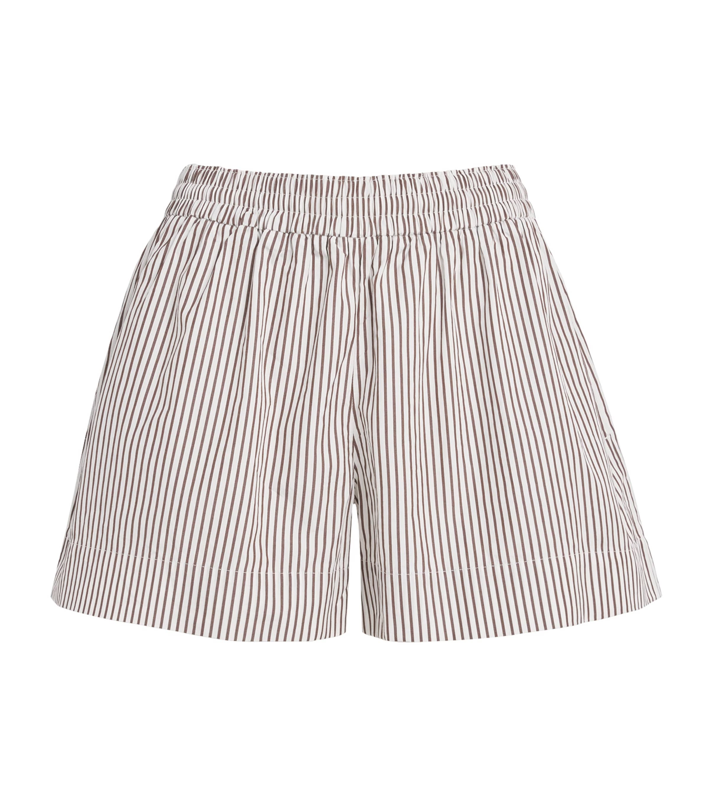 Suzie Kondi Womens Cotton Stripe Shkip Shorts Truffle Stripe