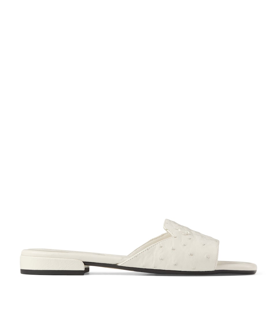 Ostrich Leather Dina Sandals