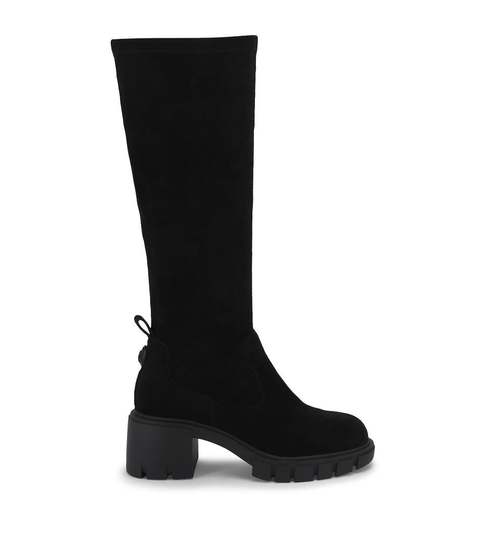 Kurt Geiger London Suede Clarence Knee-High Boots Black
