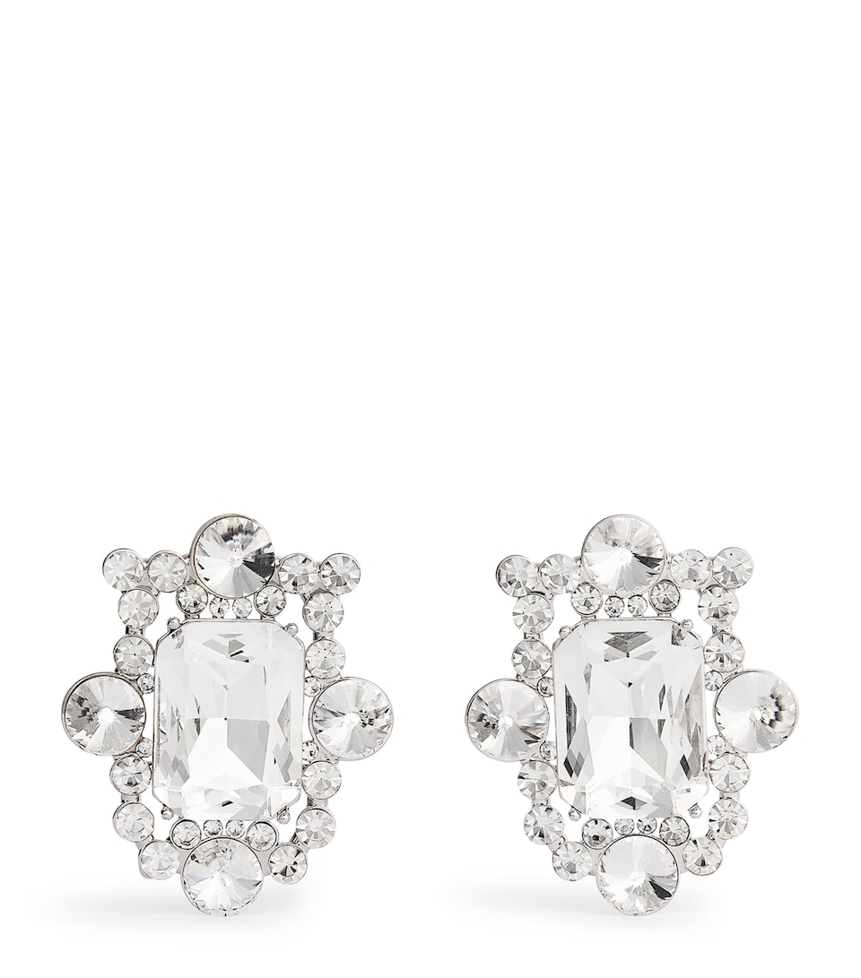 Crystal Cluster Drop Earrings