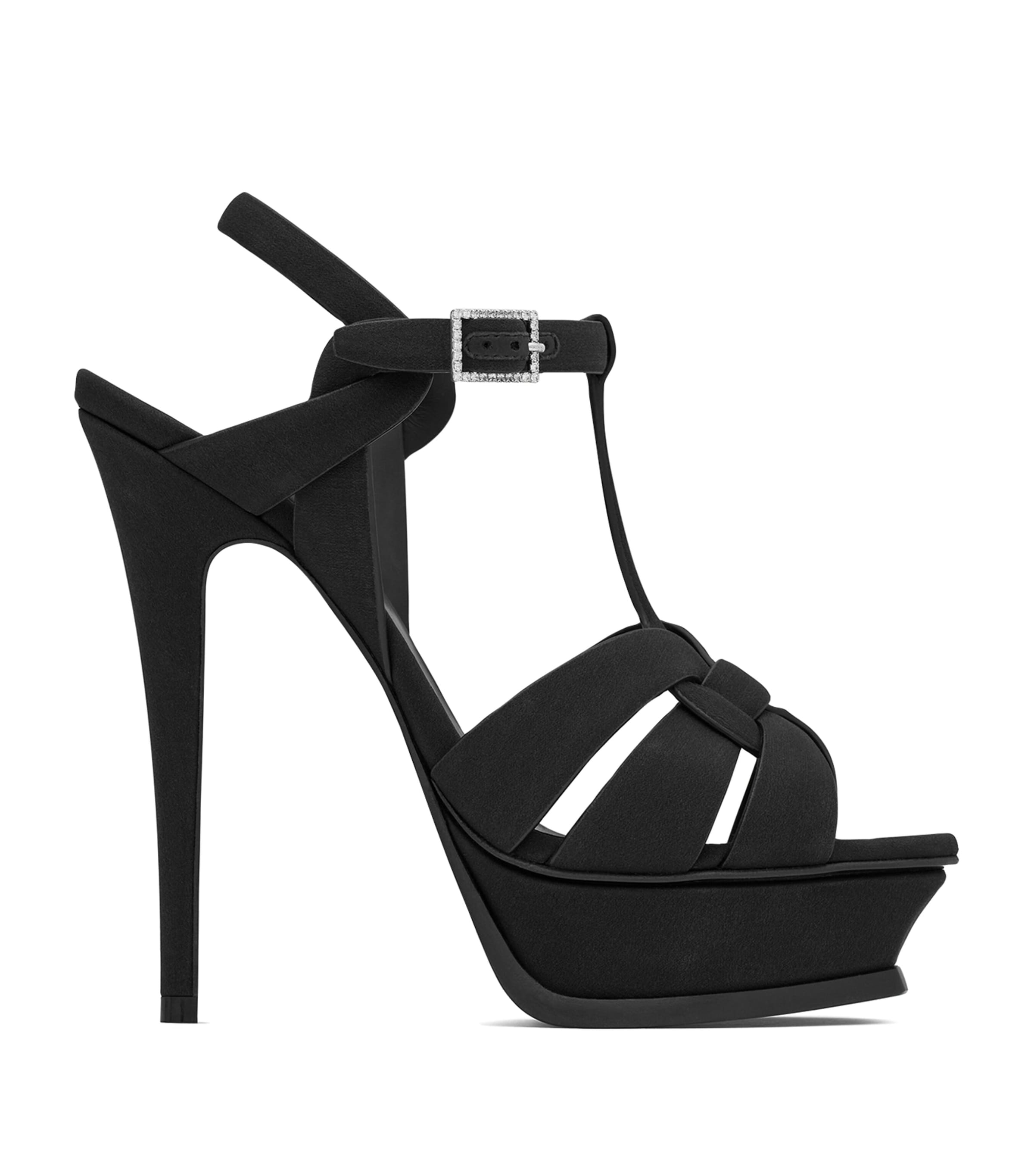 Saint Laurent Silk Tribute Sandals 135