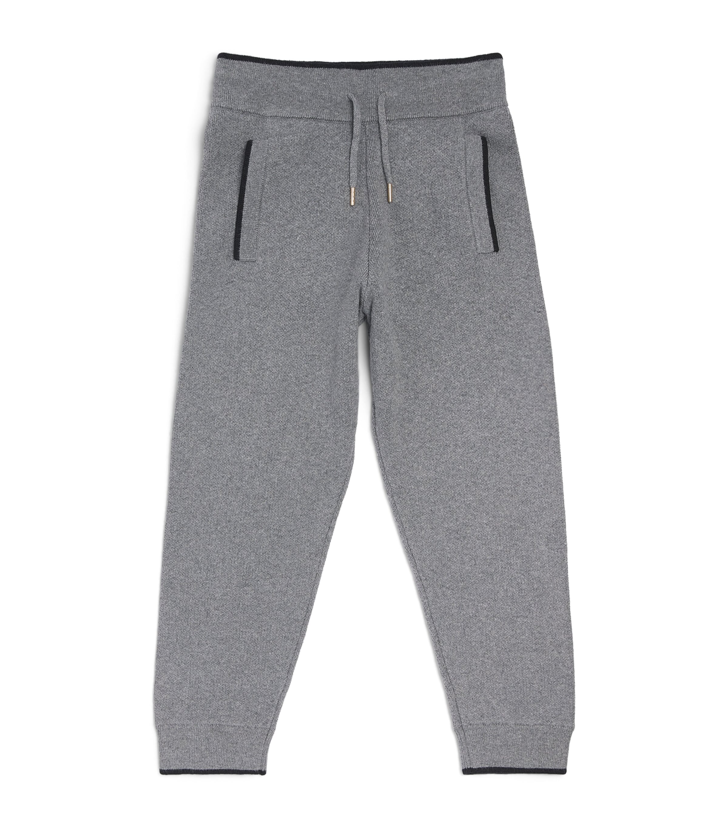 Chloé Kids Cotton-Wool Logo Knit Trousers (4-14 Years) Heather Grey