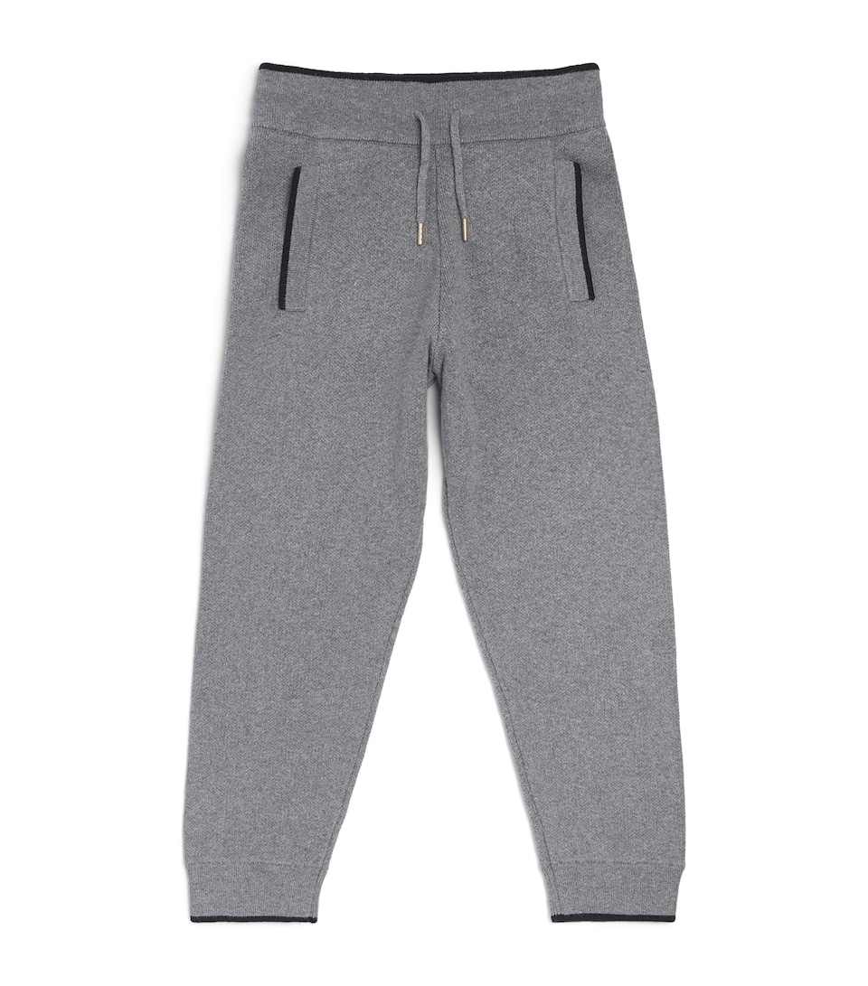 Chloé Kids Cotton-Wool Logo Knit Trousers (4-14 Years) Heather Grey