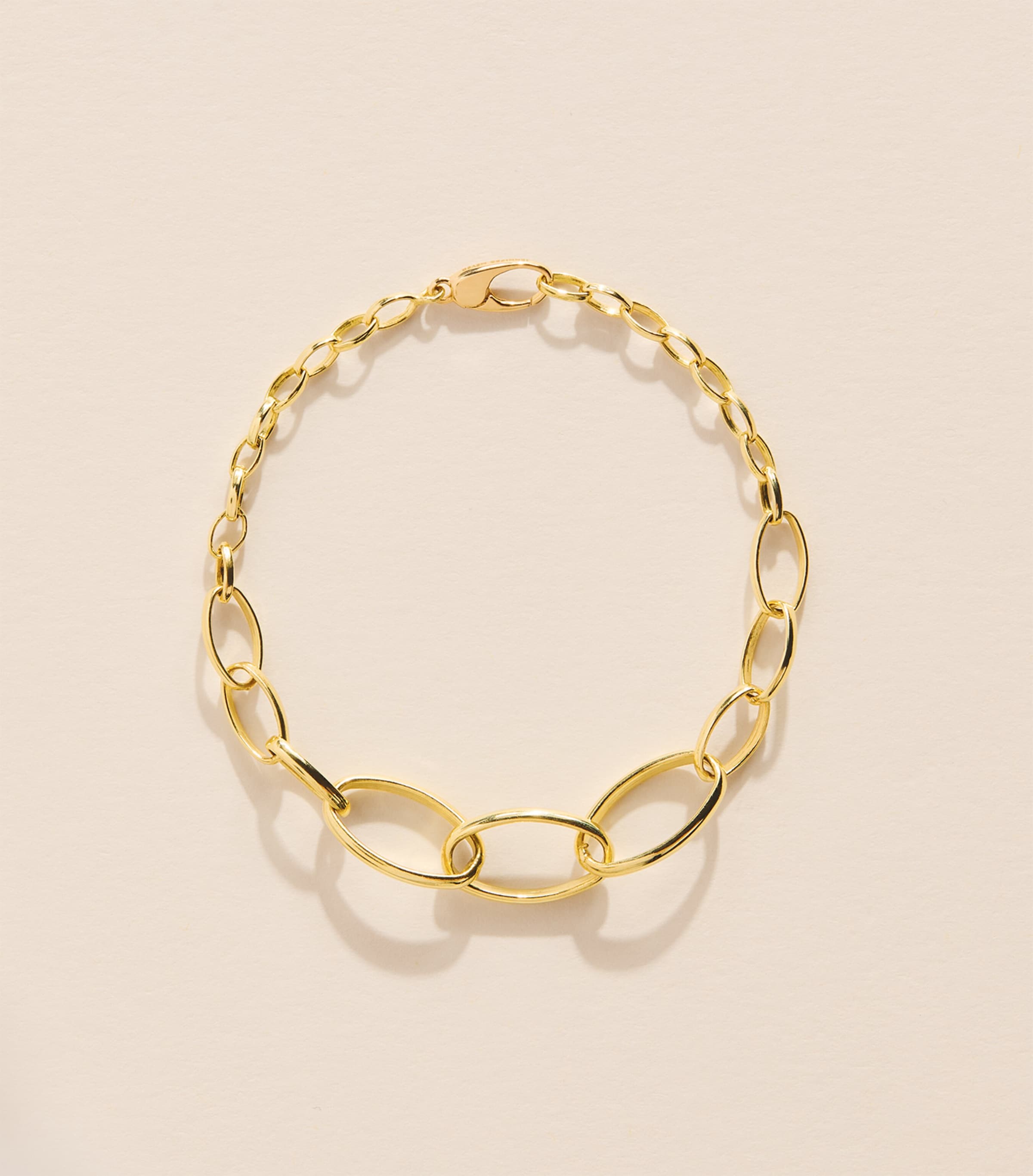Jennifer Meyer Yellow Gold Graduated Edith Bracelet Yellow Gold