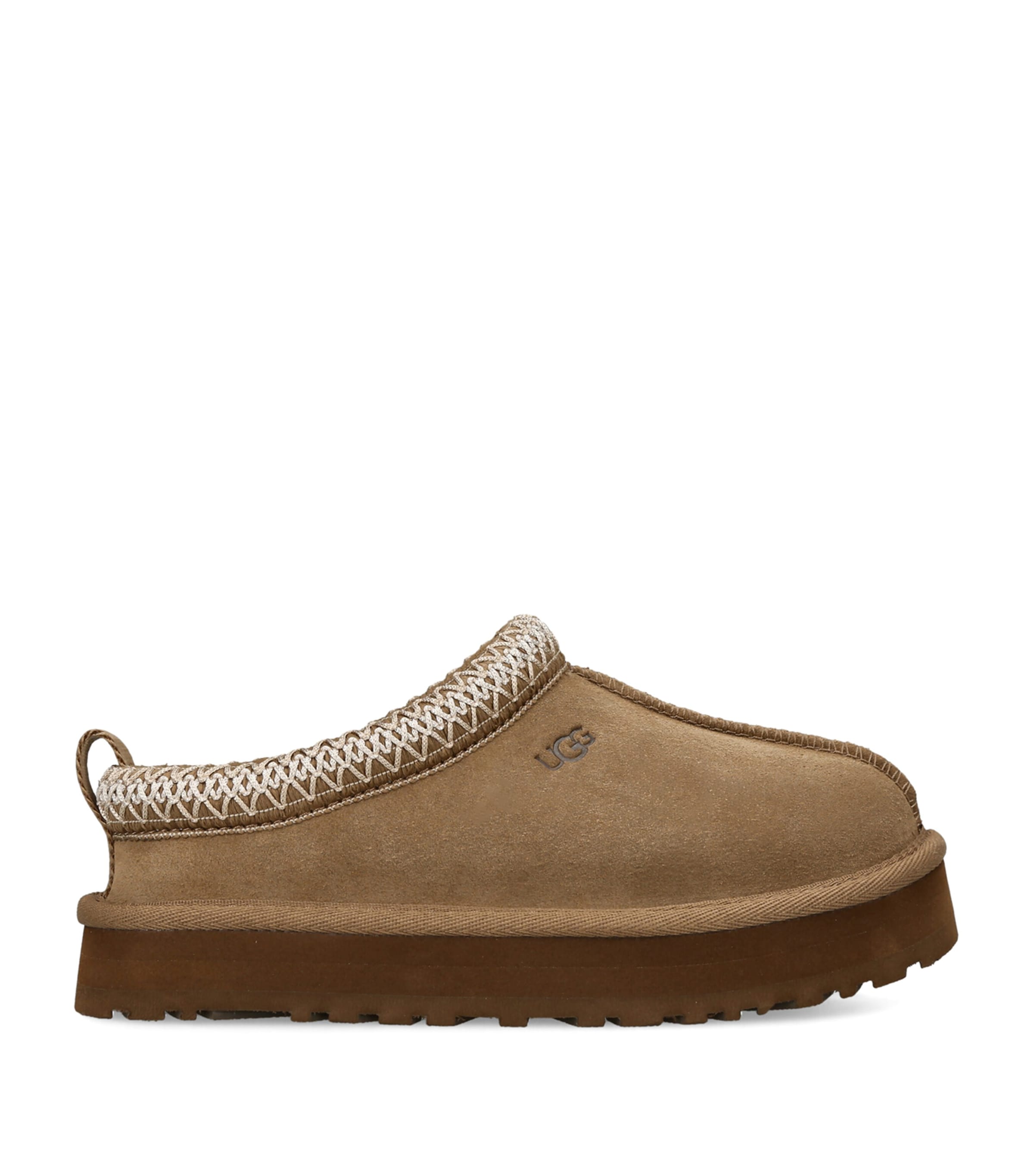 UGG Kids Suede Tazz Slippers Brown