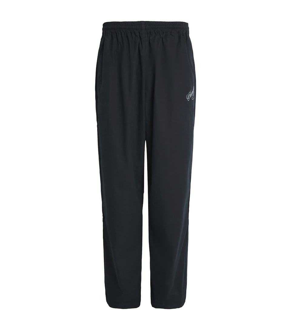 Willy Chavarria Mens Ruff Rider Track Trousers Black