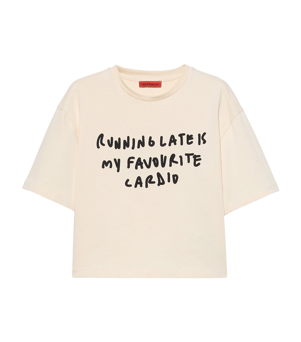 MAX&Co. Womens x Pietro Terzini Printed T-Shirt Milk