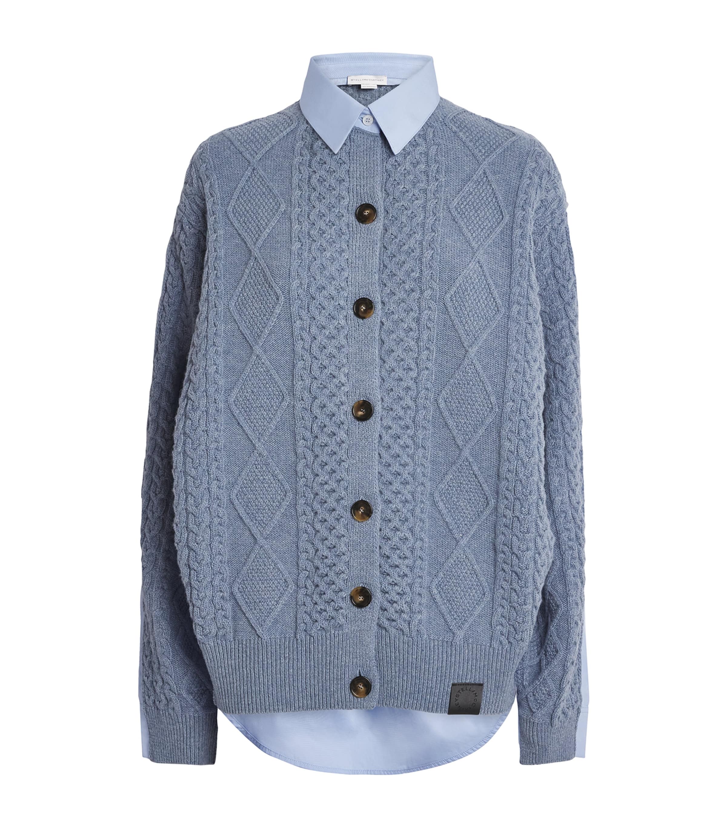 Wool Hybrid Shirt-Cardigan