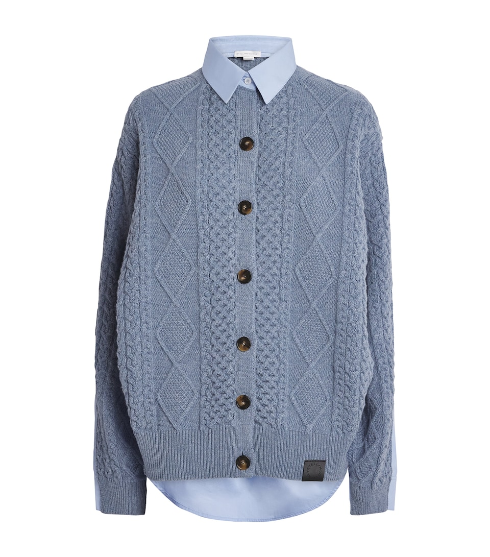 Wool Hybrid Shirt-Cardigan
