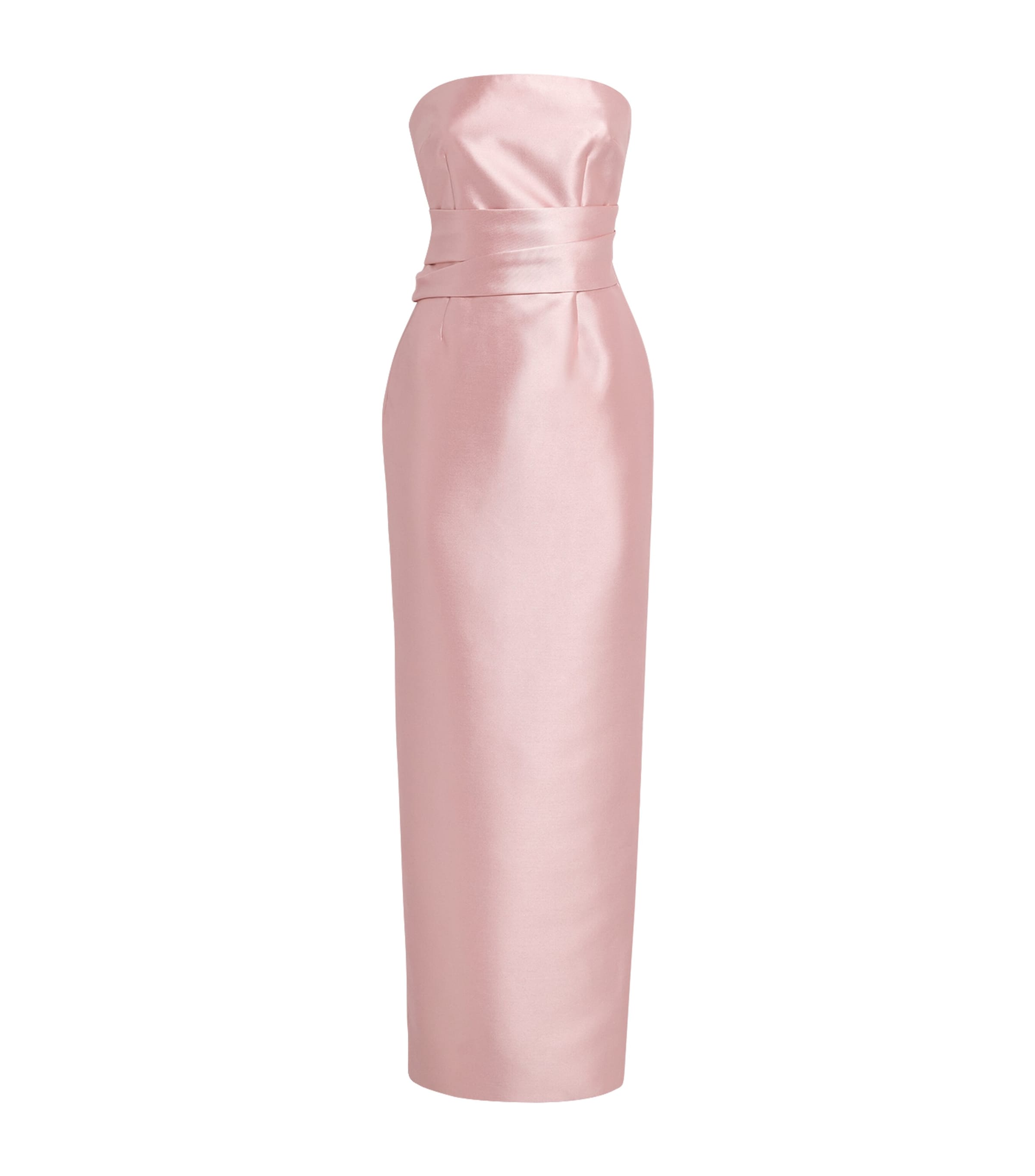 Solace London Womens Satin Ingrid Gown Pale Pink