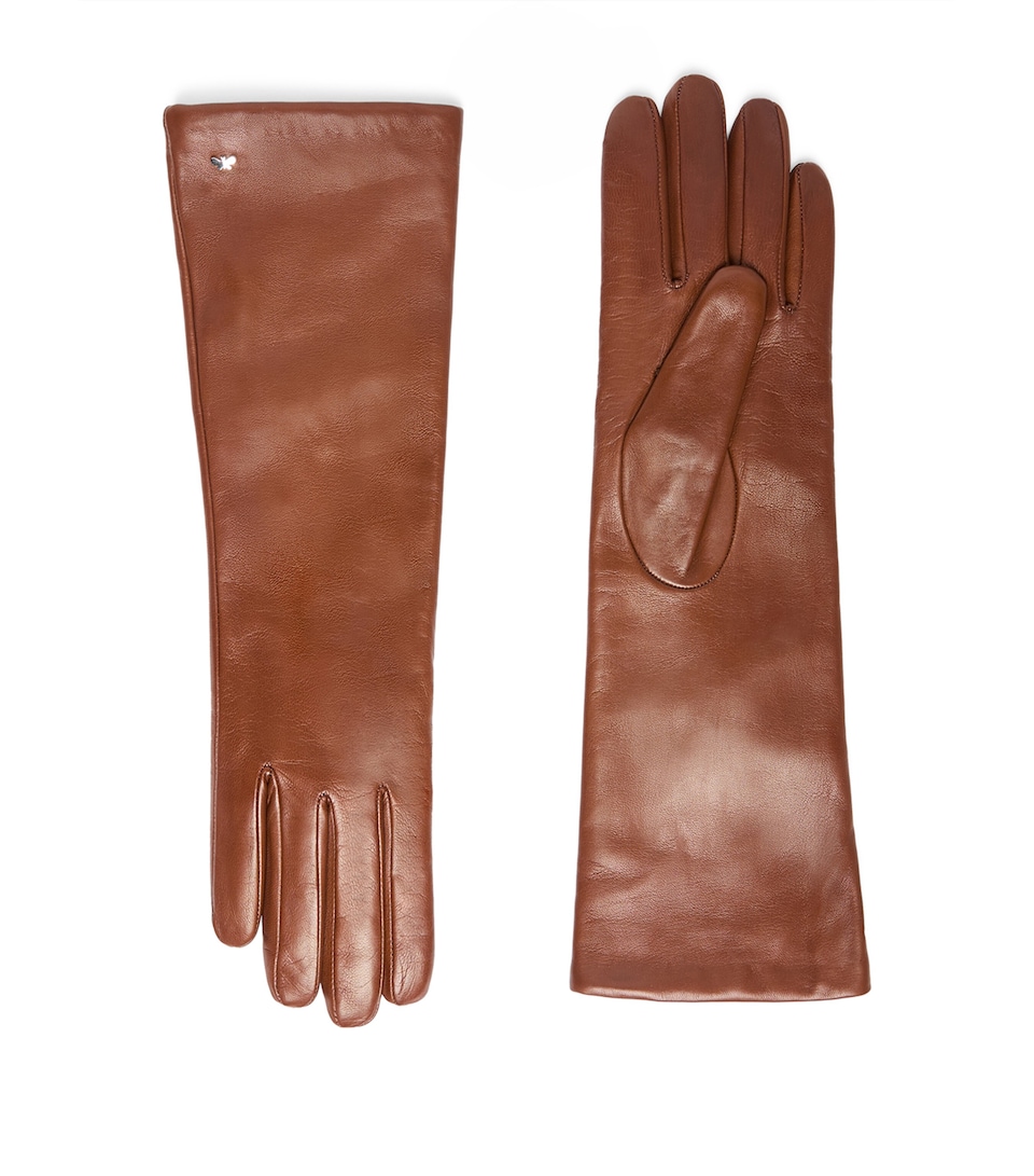 Weekend Max Mara Lamb Leather Gloves Tobacco