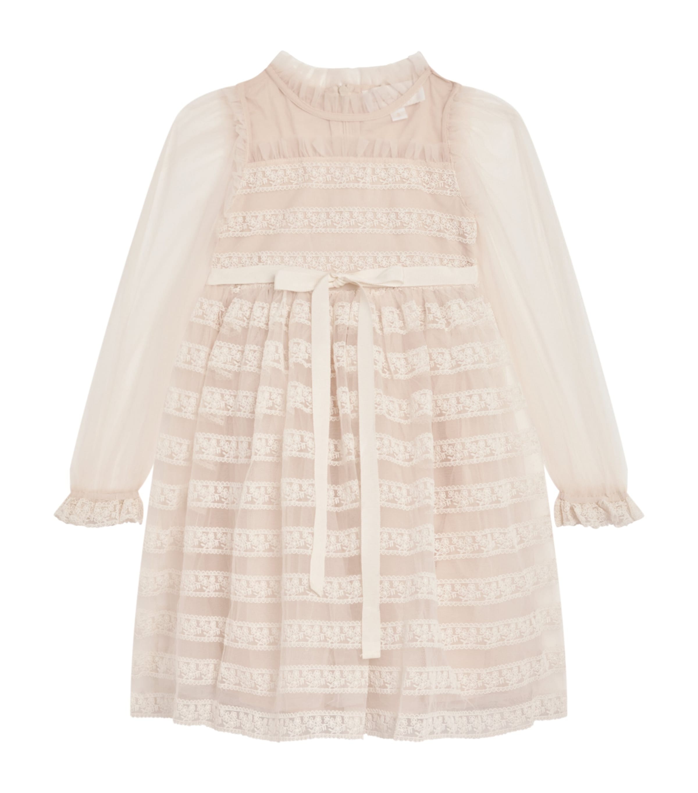 Lace-Trim Tulle Dress (4-16 Years)