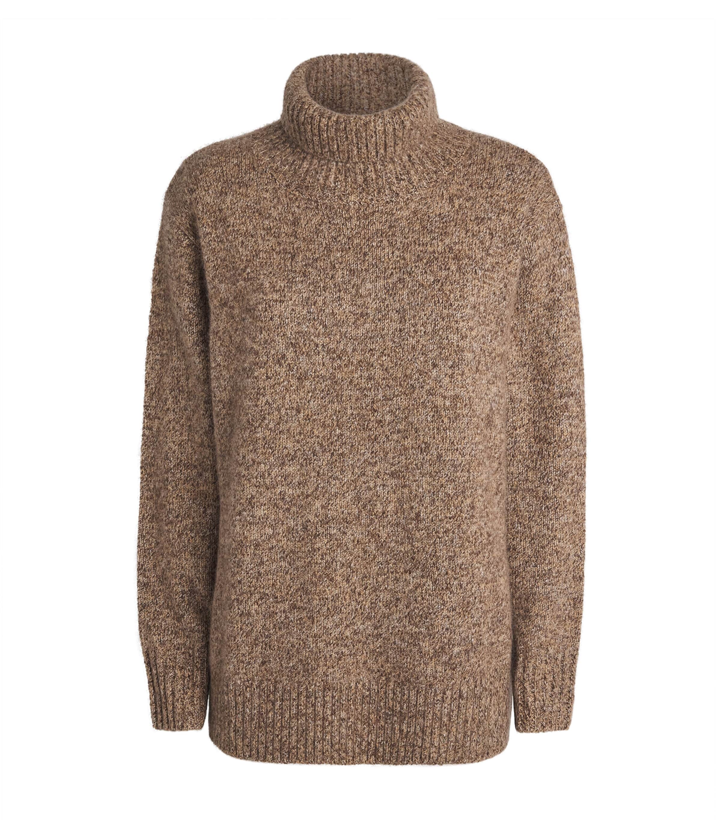 Soft Goat Womens Cashmere-Silk Marled Sweater Melange