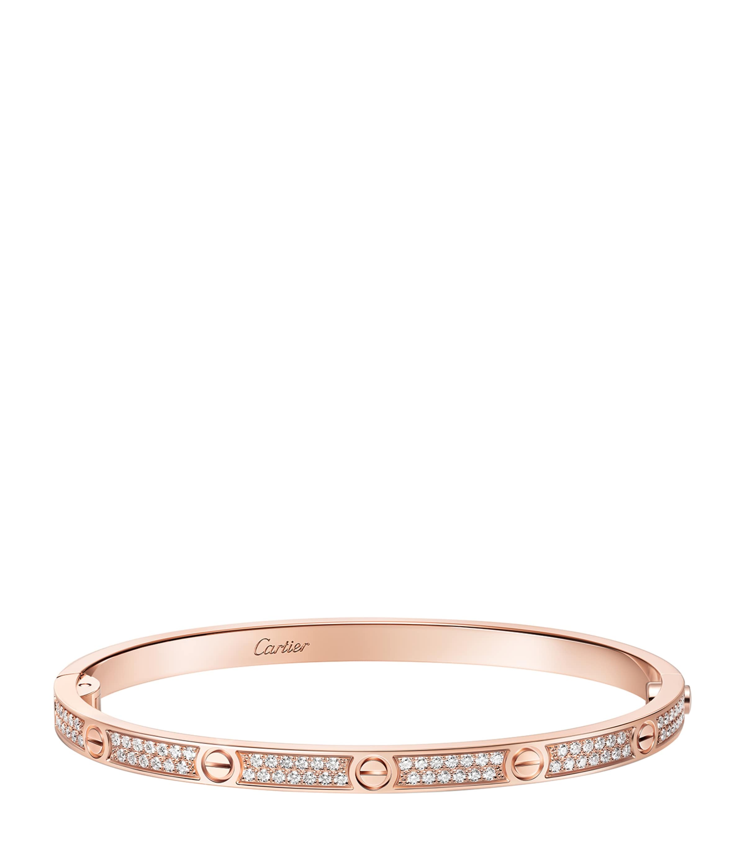Rose Gold and Diamond LOVE Bracelet