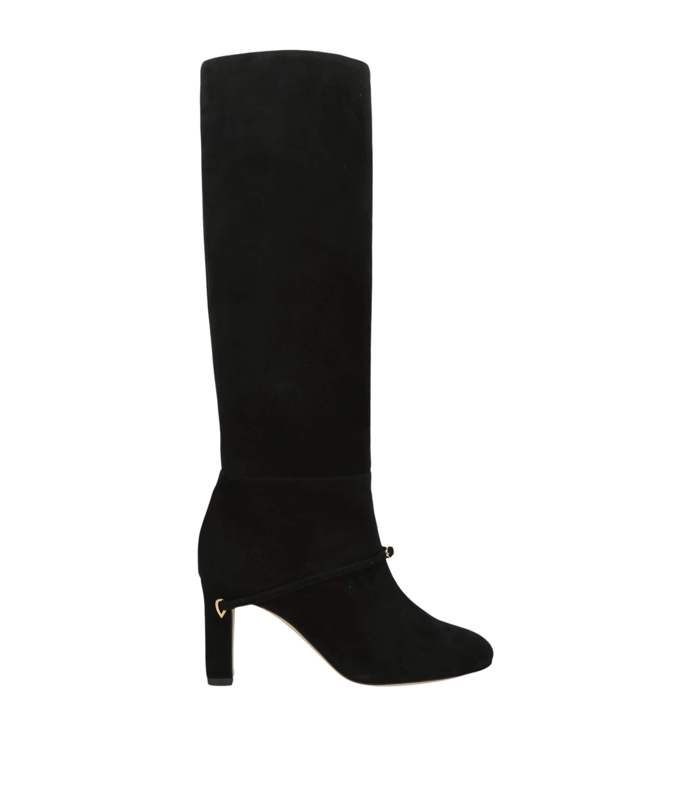 Jennifer Chamandi Suede Samuele Knee-High Boots 85 Black