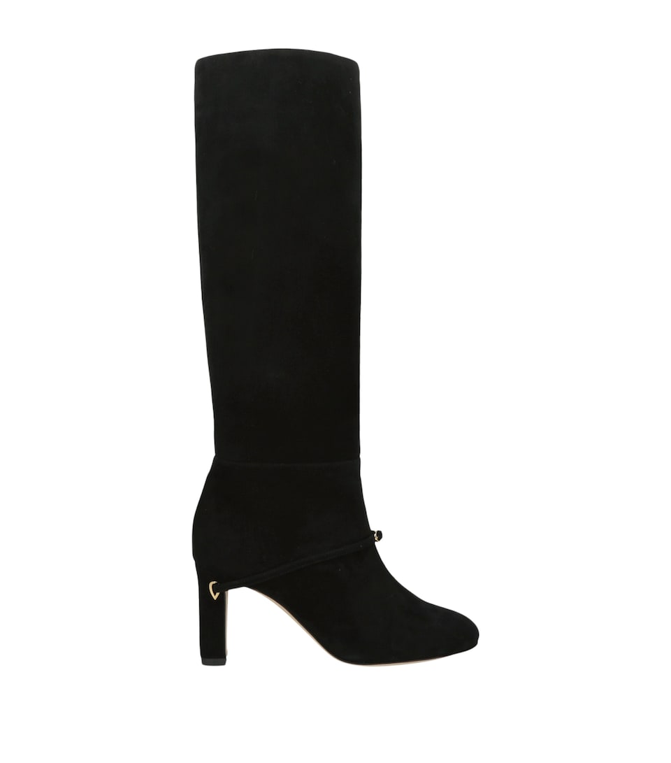 Jennifer Chamandi Suede Samuele Knee-High Boots 85 Black