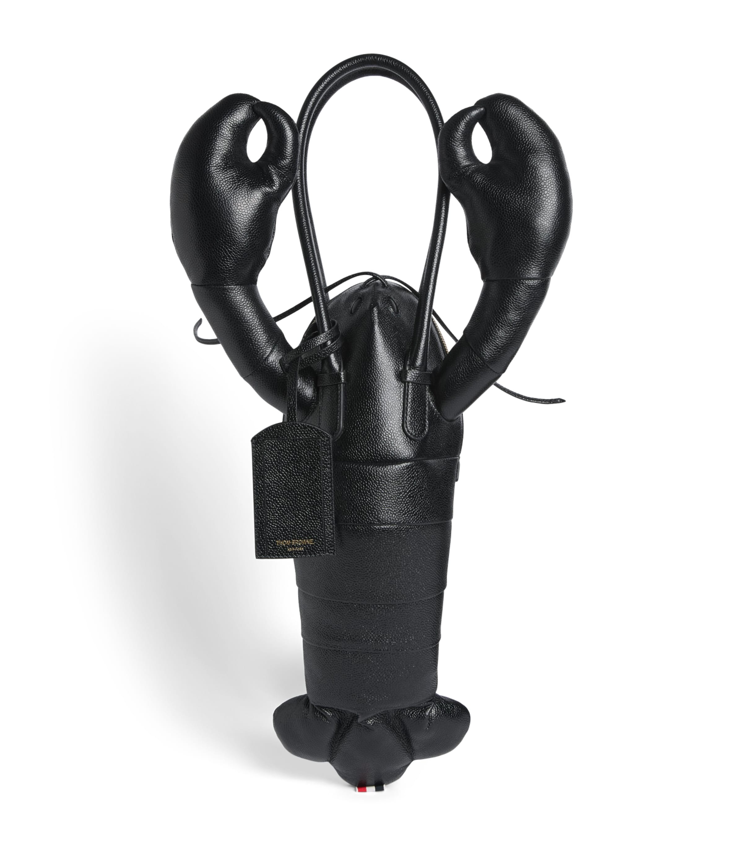 Thom Browne Pebble Grain Leather Lobster Bag Black