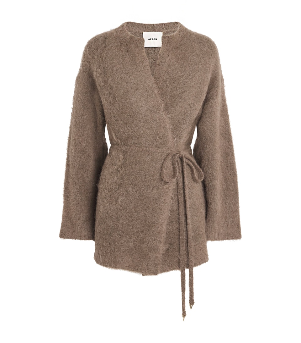 Alpaca-Blend Tie-Detail Cardigan