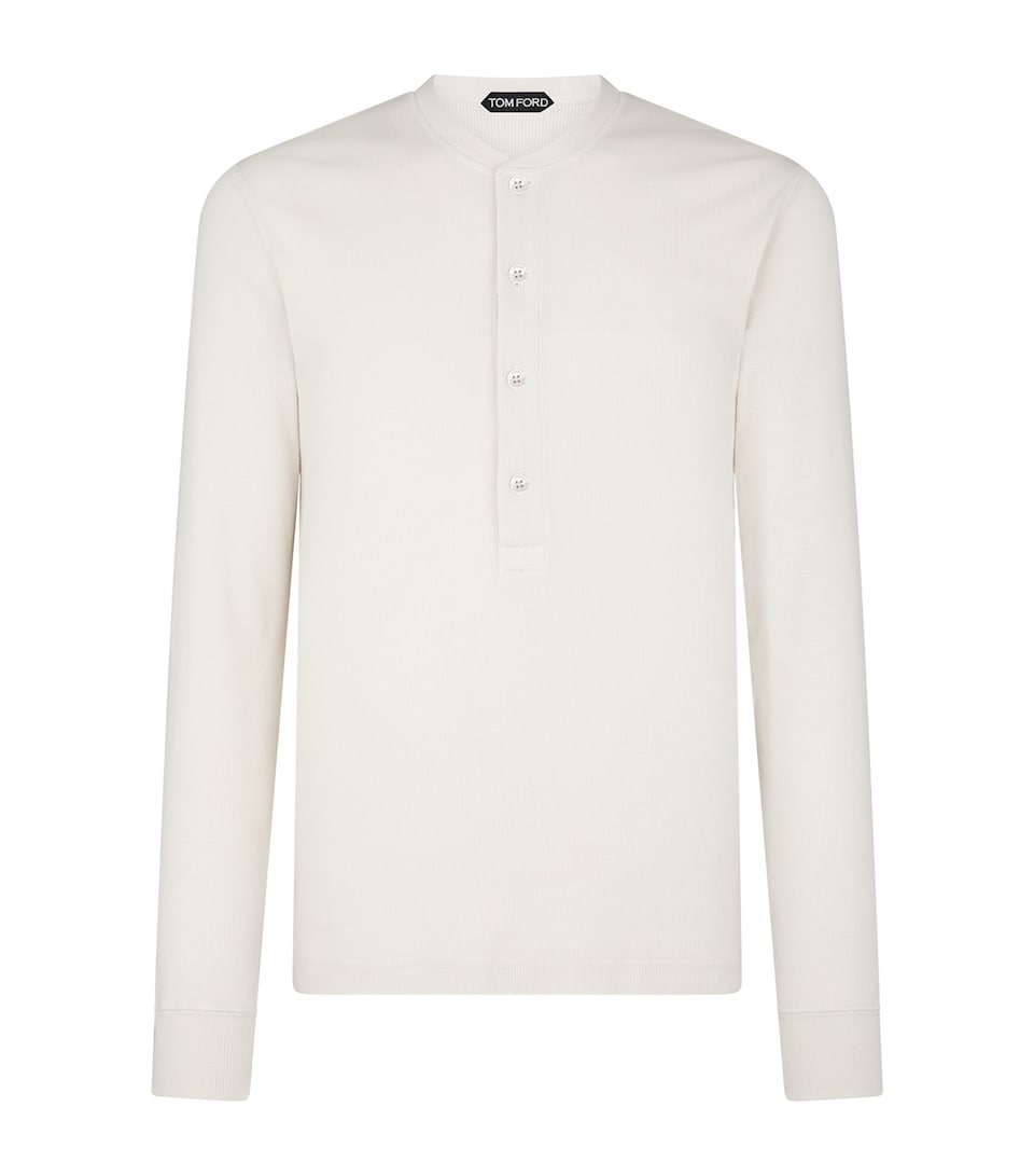 Long-Sleeve Henley Top