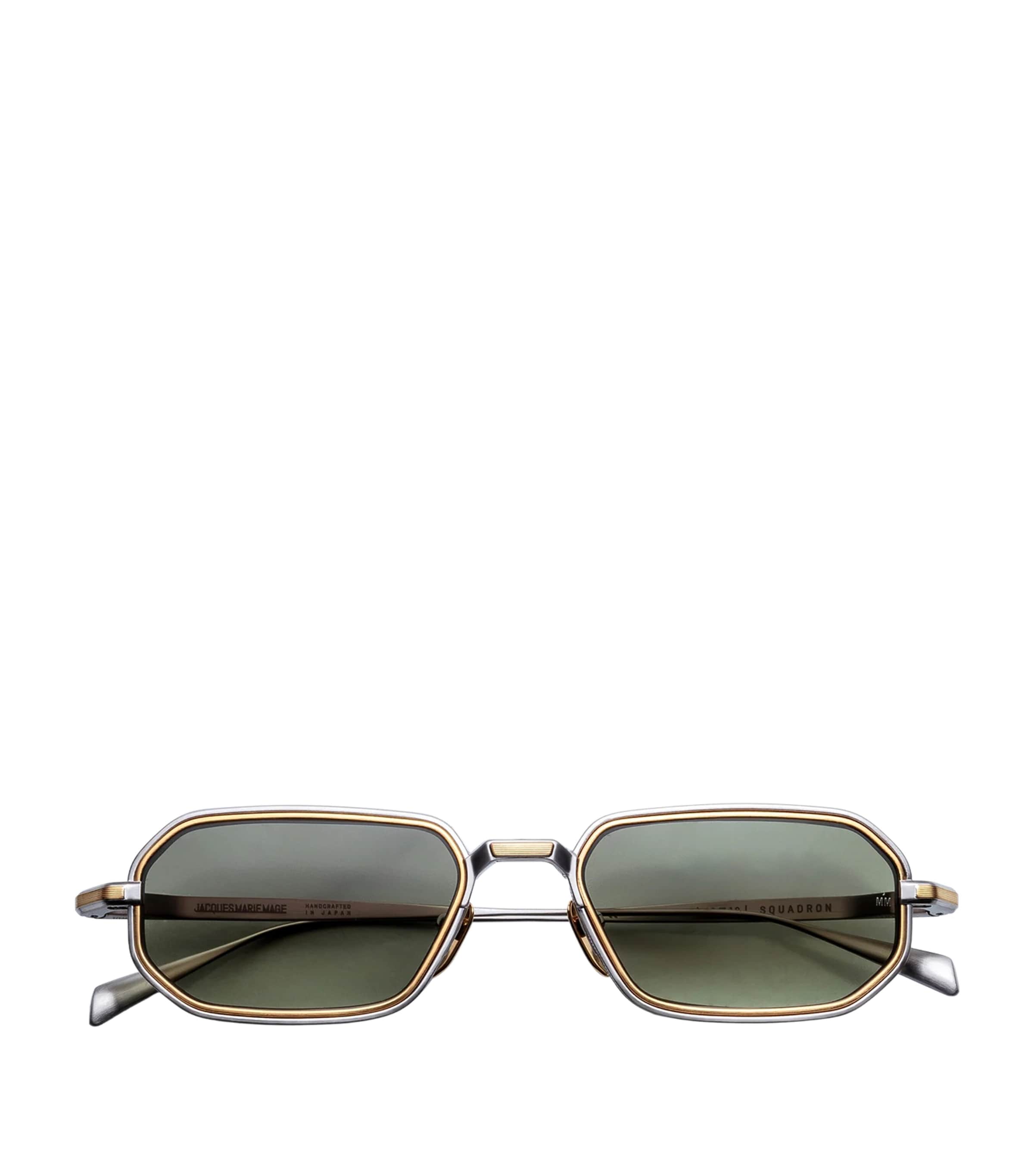Jacques Marie Mage Titanium Squadron Irregular Sunglasses Silver