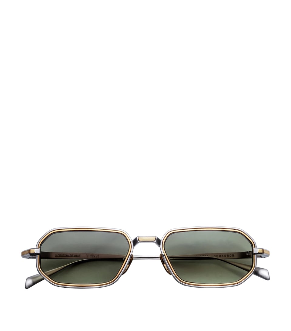 Jacques Marie Mage Titanium Squadron Irregular Sunglasses Silver