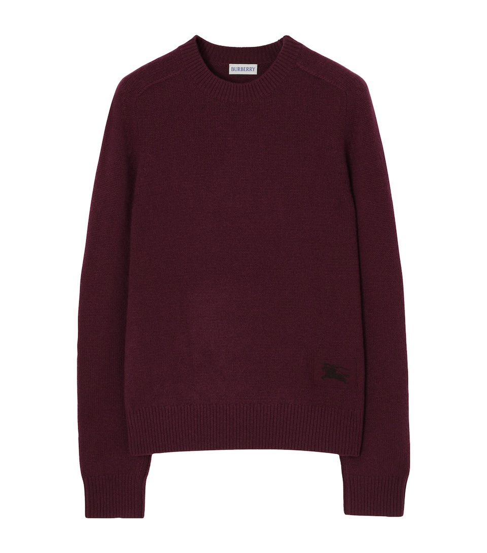 Burberry Womens Cashmere Crew-Neck Sweater Acer Purple