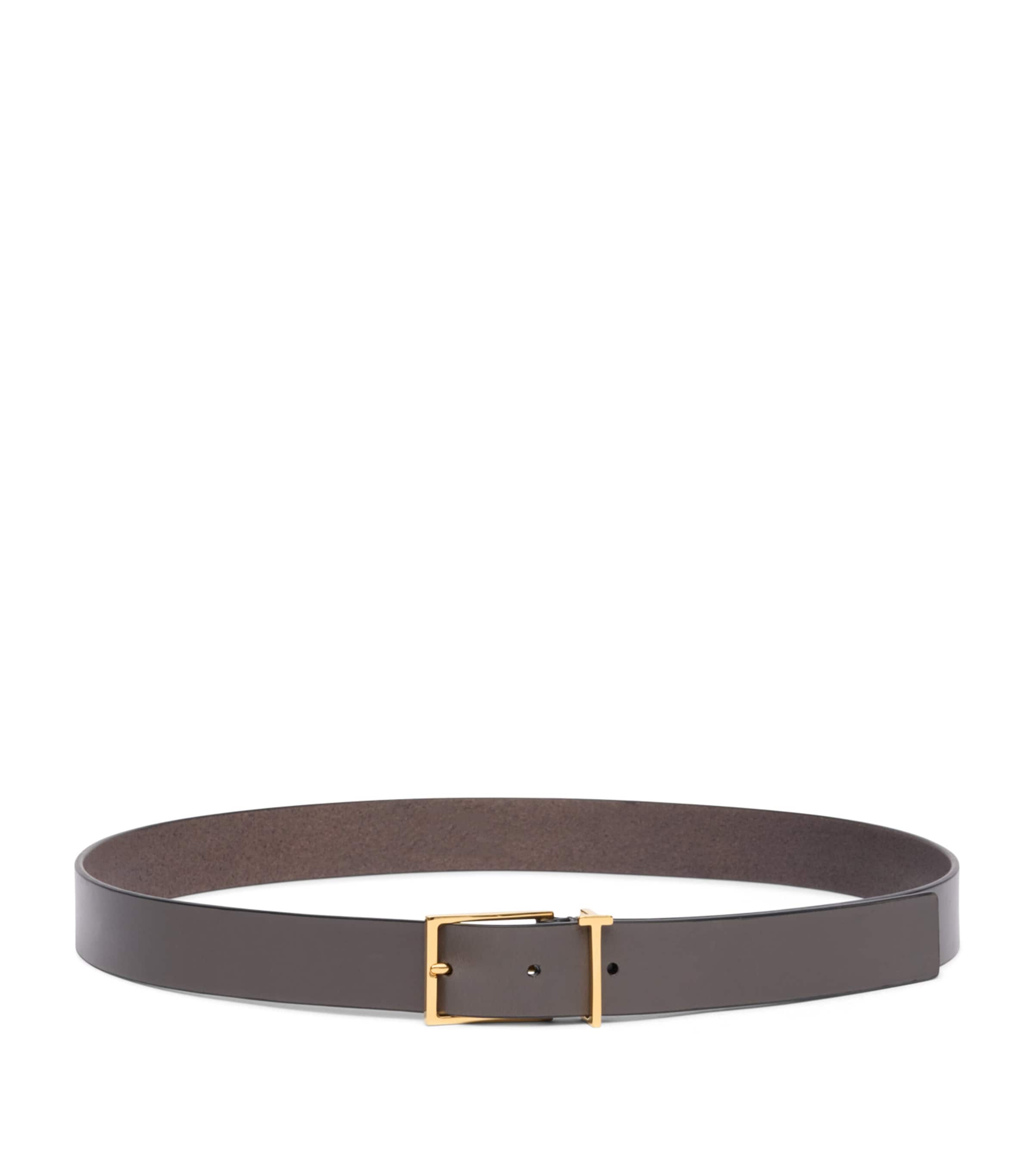 TOM FORD Calf Leather Classic Belt Tbg