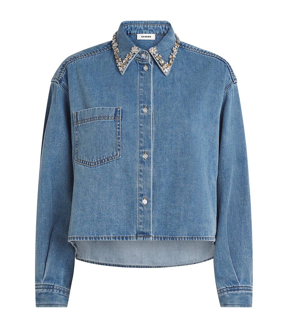 Denim Embellished Shirt