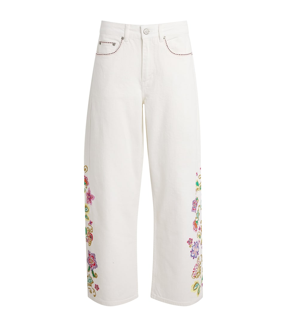 Cinq A Sept Womens Jardin Boheme Hayden Straight Jeans Scour Multi