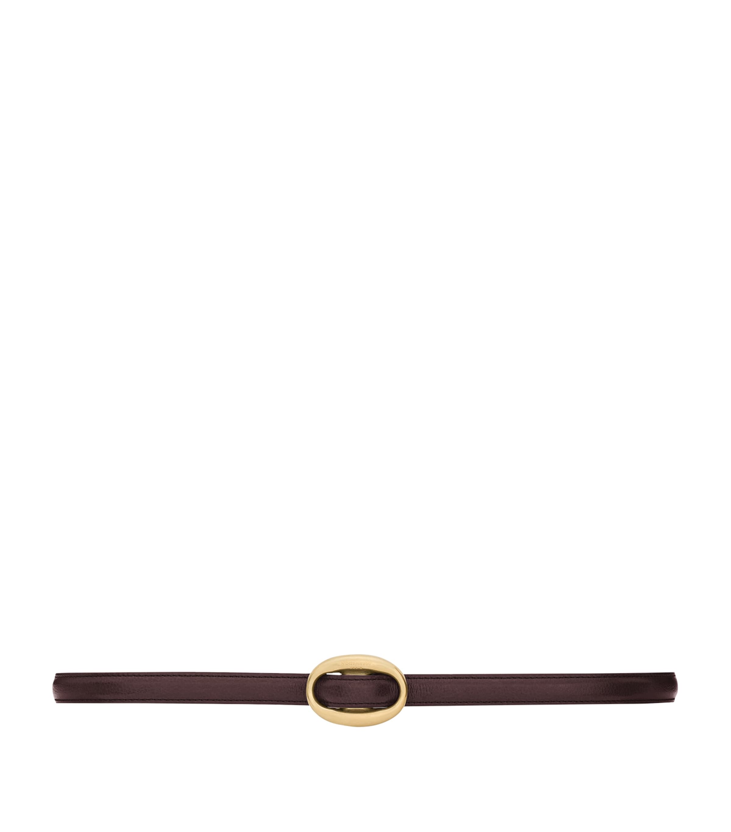 Leather Oval Buckle Belt