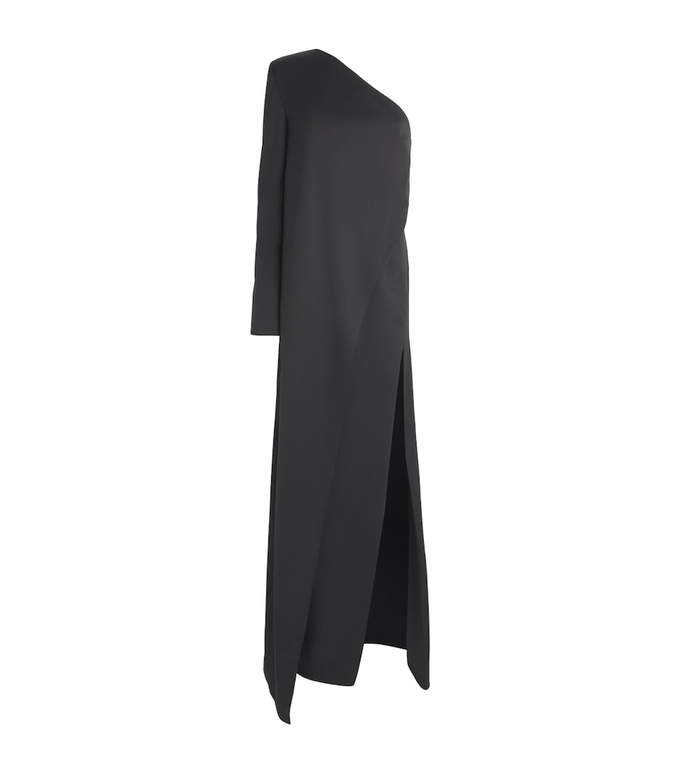 CAMILLA AND MARC Womens Virgin Wool One-Shoulder Ciran Maxi Dress Dblk Black