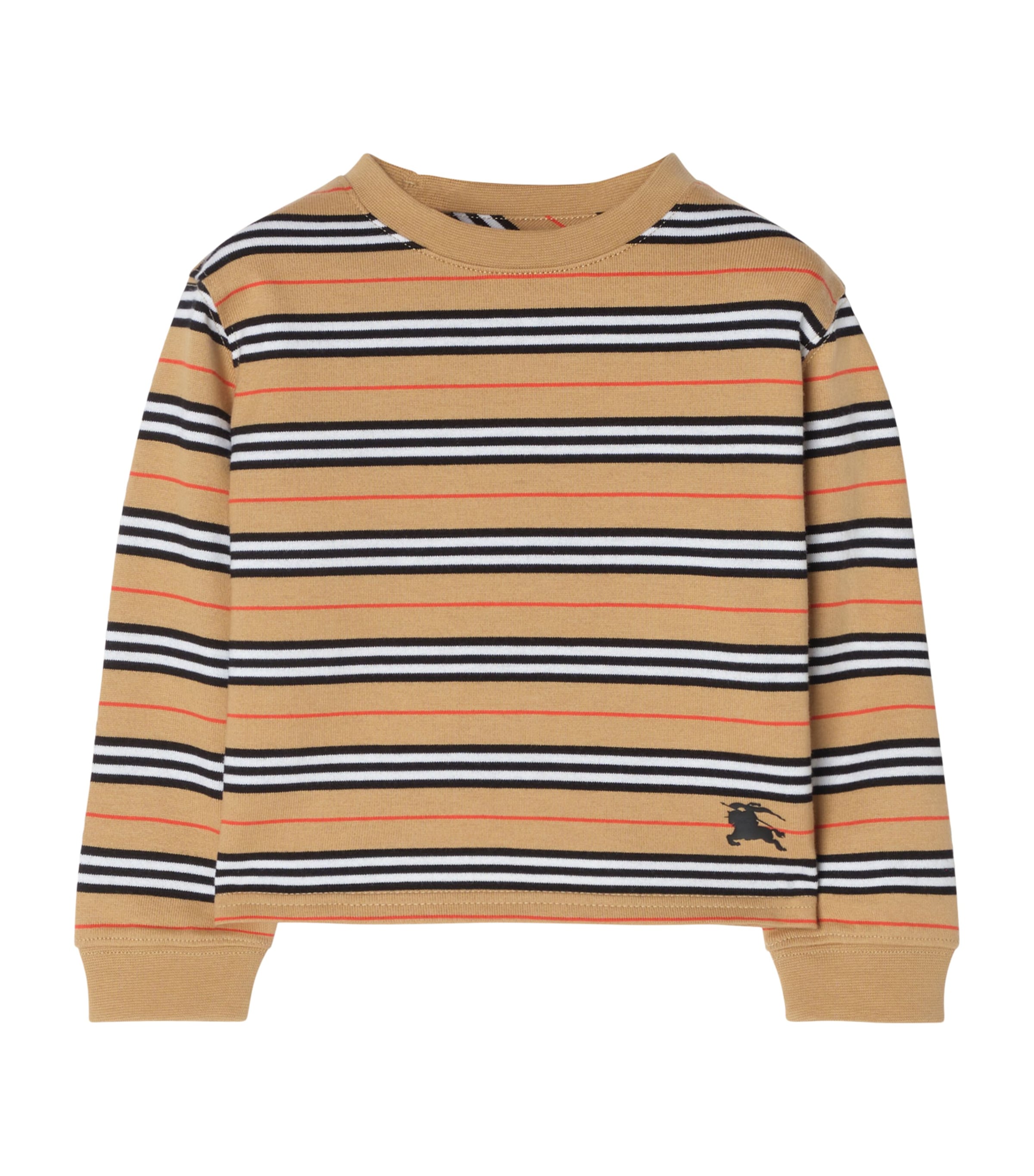 Burberry Kids Icon Stripe Long-Sleeve T-Shirt (6 Months - 3 Years) Sand Ip Check