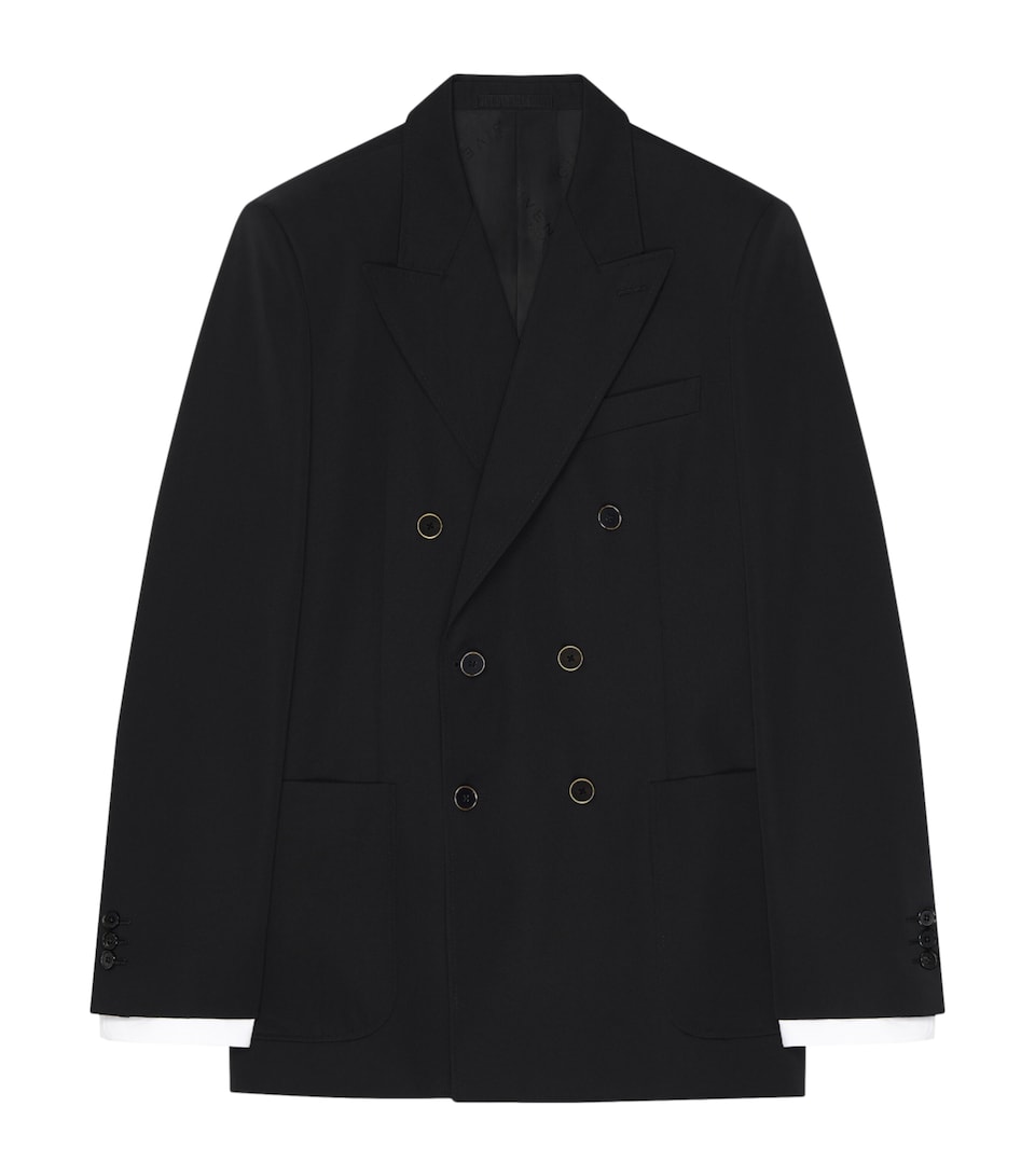 Givenchy Mens Wool Double-Breasted Blazer