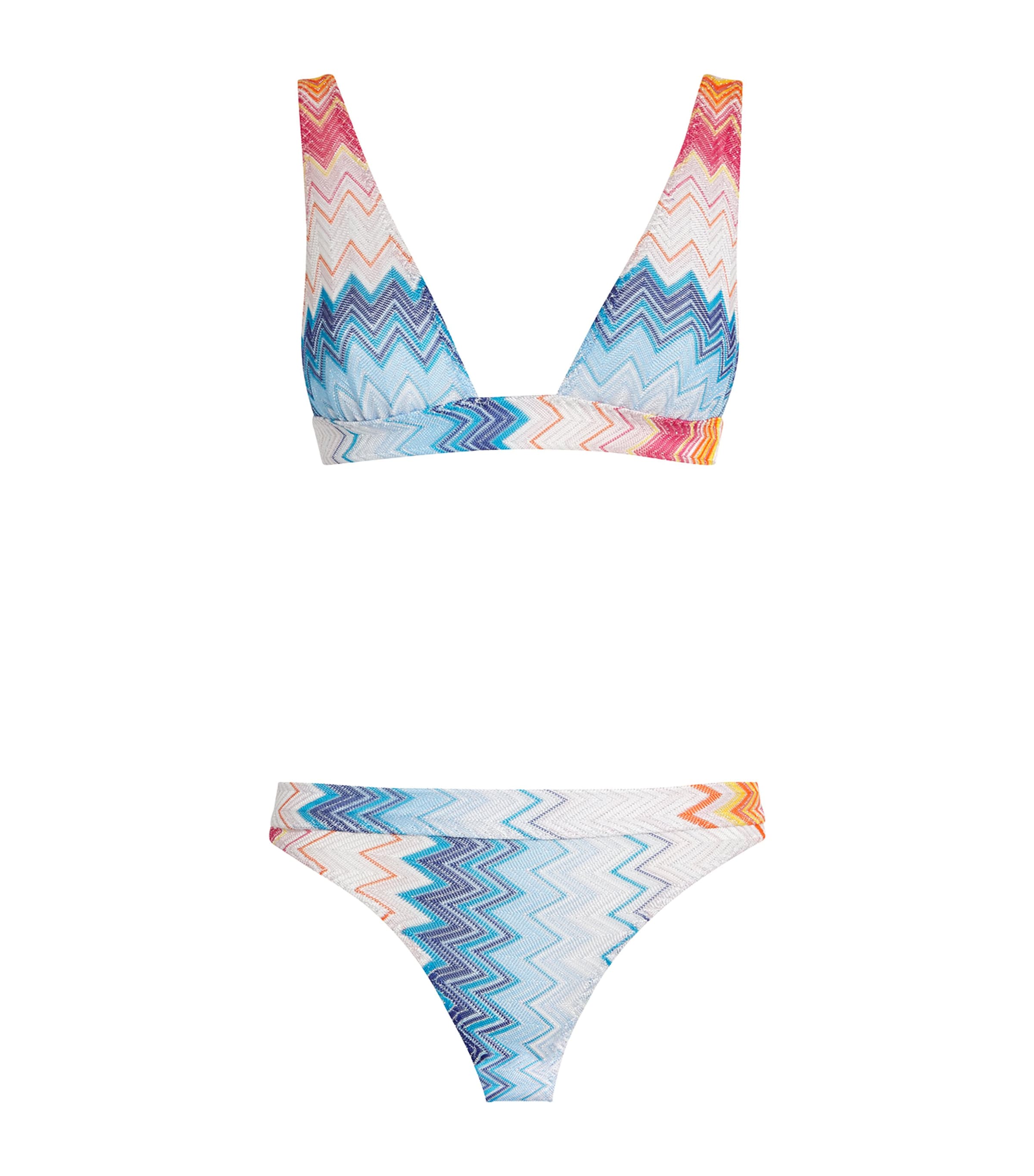Zigzag Plunge-Neck Bikini