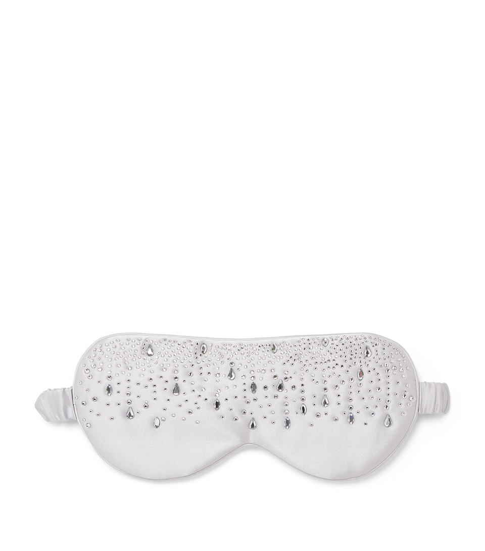 MANITO Womens Mulberry Silk Twinkle Sleep Mask Nimbus Cloud